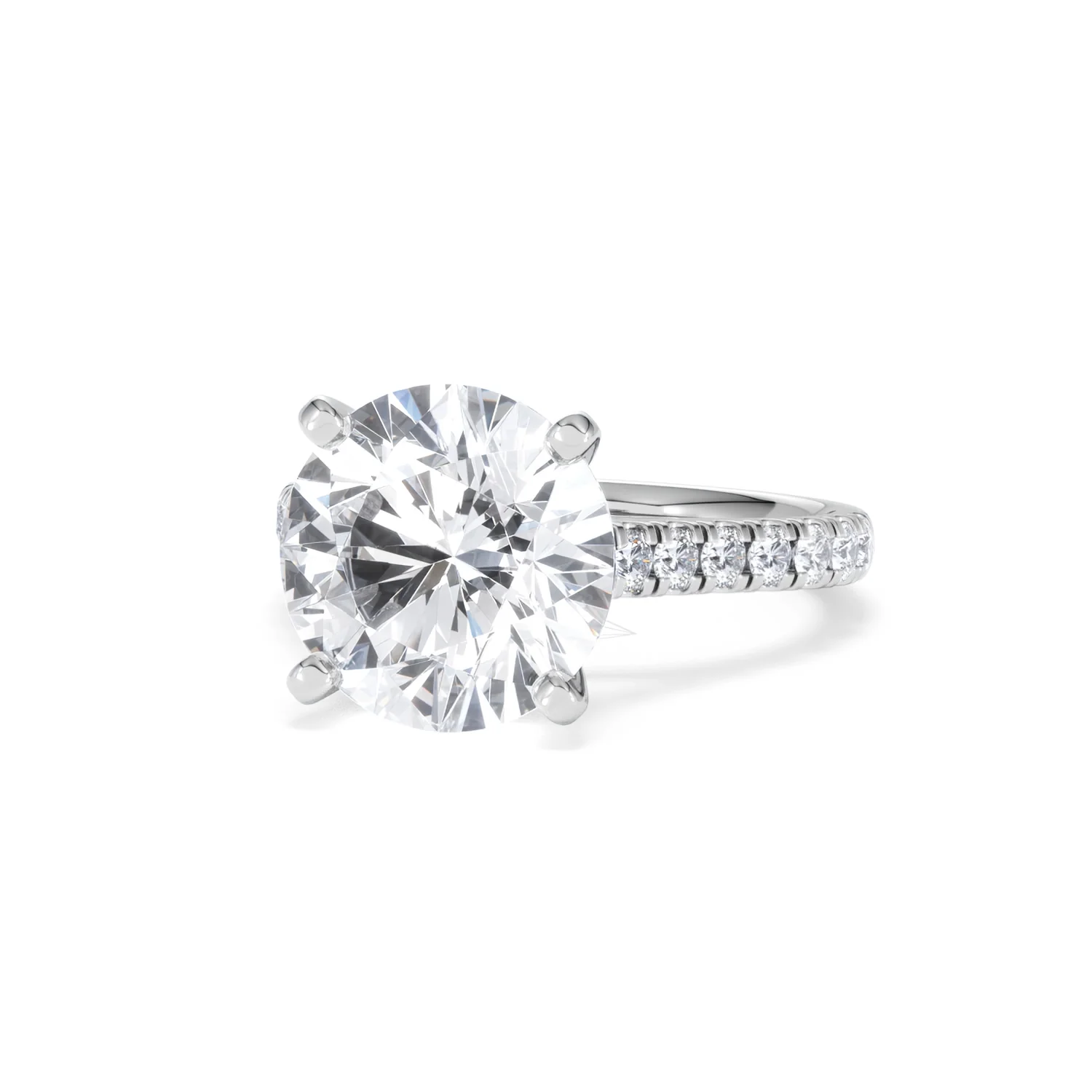 Natalia 5.65ct Lab Diamond Round Cut Engagement Ring in Platinum G/VS1 - Image 85