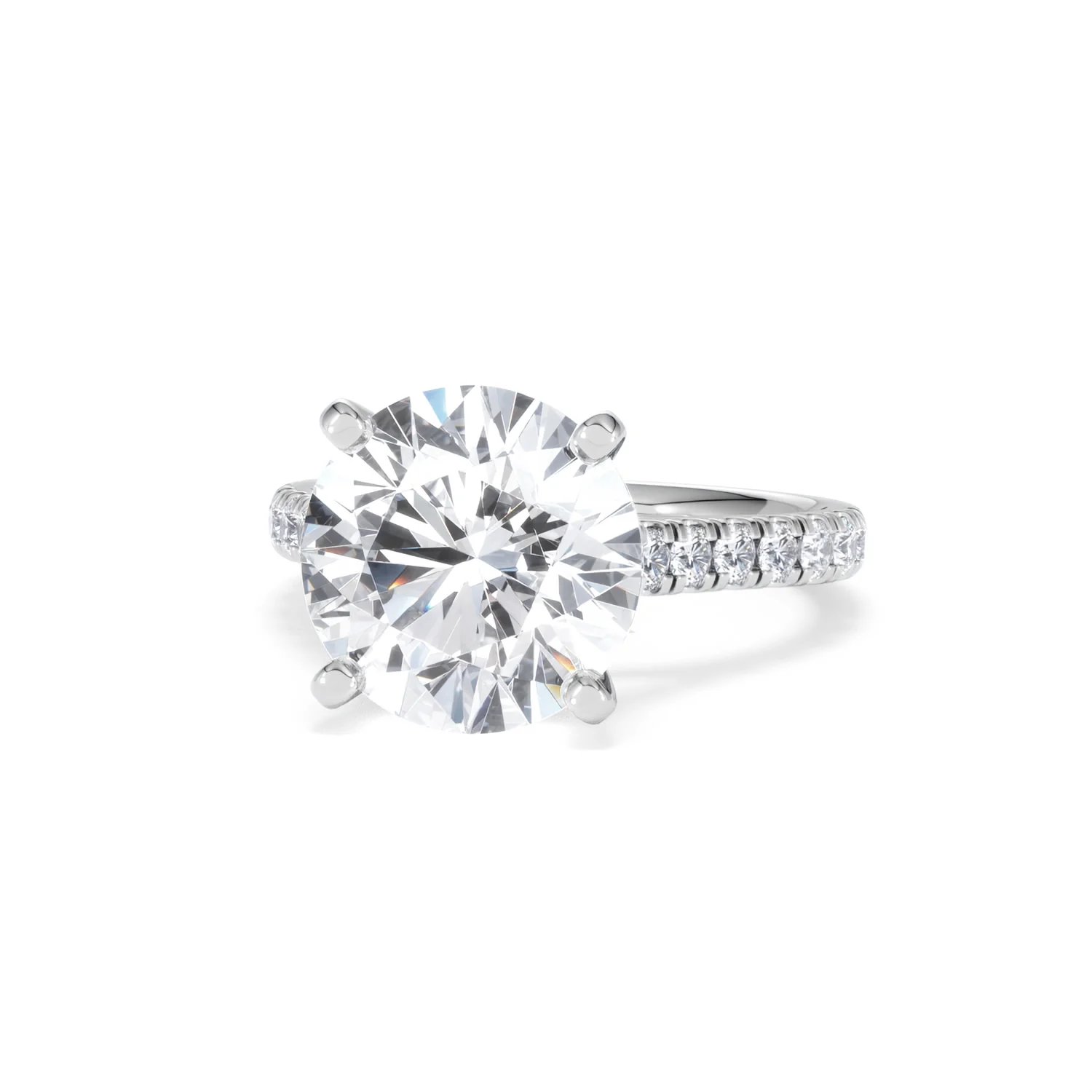 Natalia 5.65ct Lab Diamond Round Cut Engagement Ring in Platinum G/VS1 - Image 86