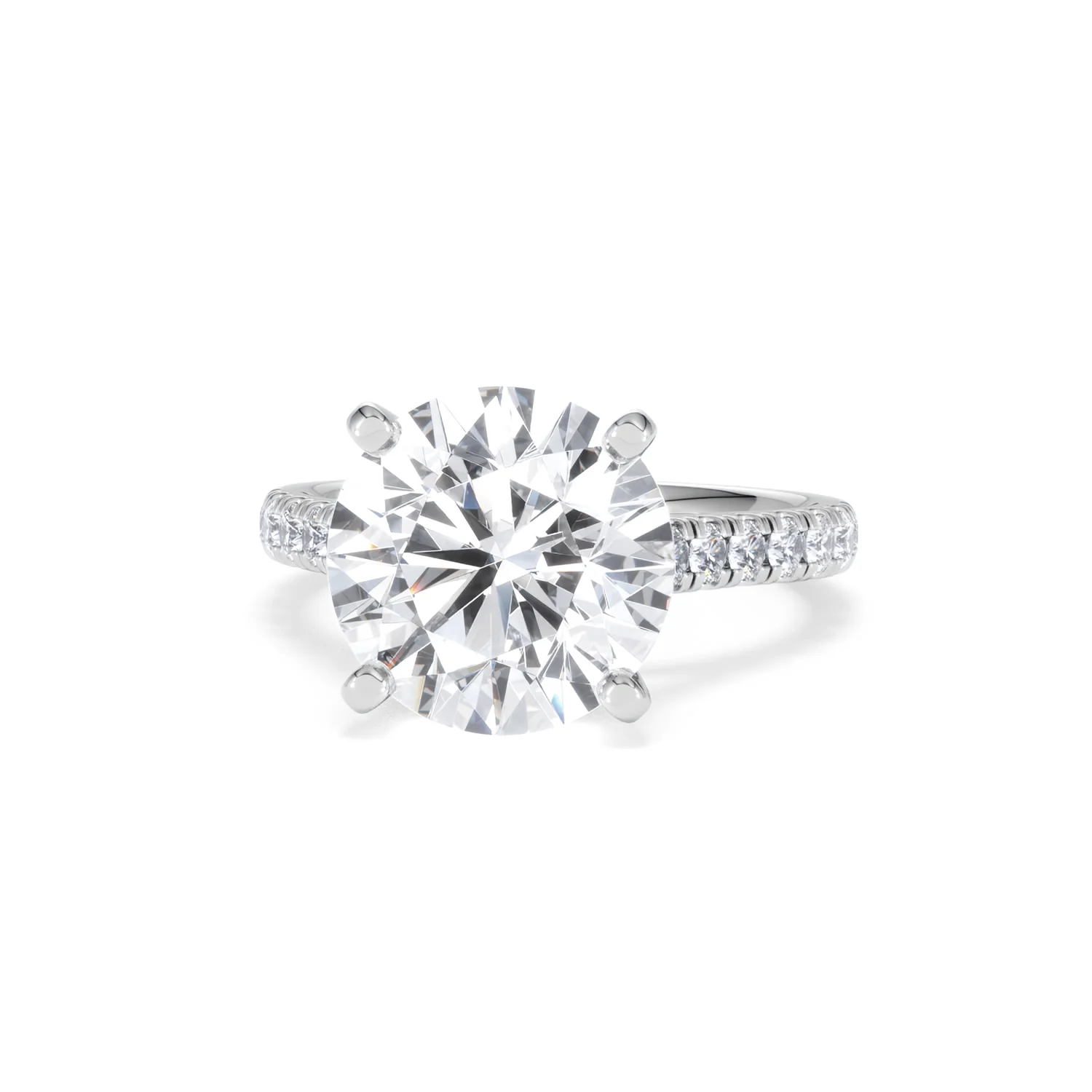Natalia 5.65ct Lab Diamond Round Cut Engagement Ring in Platinum G/VS1 - Image 87