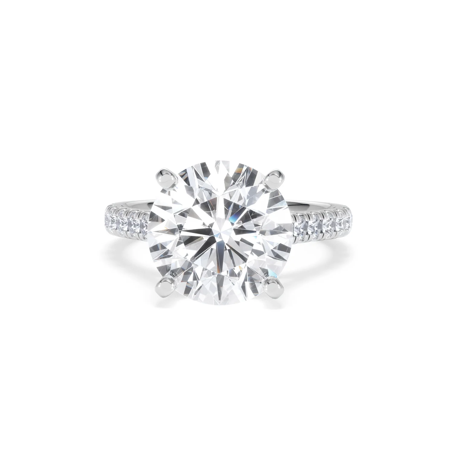Natalia 5.65ct Lab Diamond Round Cut Engagement Ring in Platinum G/VS1 - Image 88