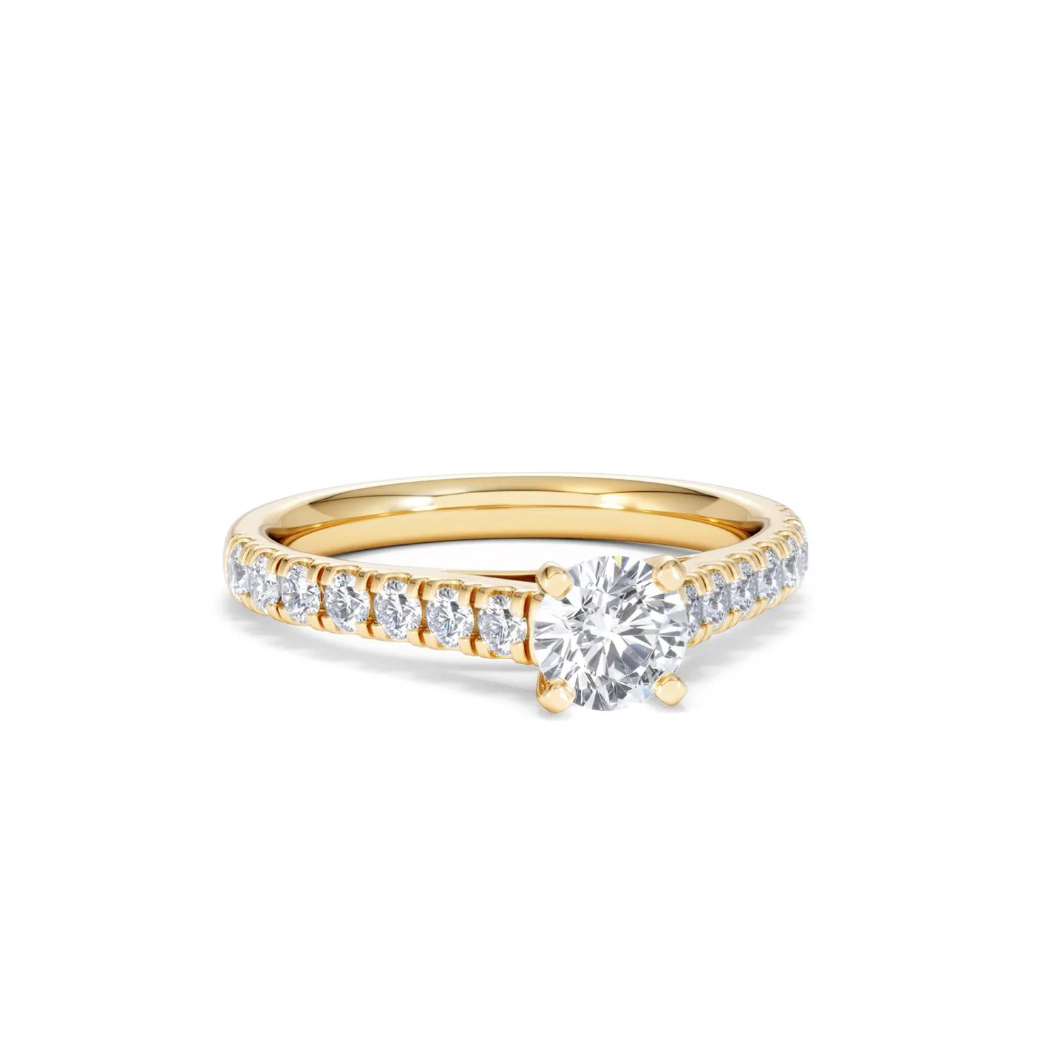 Natalia Diamond Engagement Side Stone Ring 18K Gold 0.91CT G/SI2 - Image 11