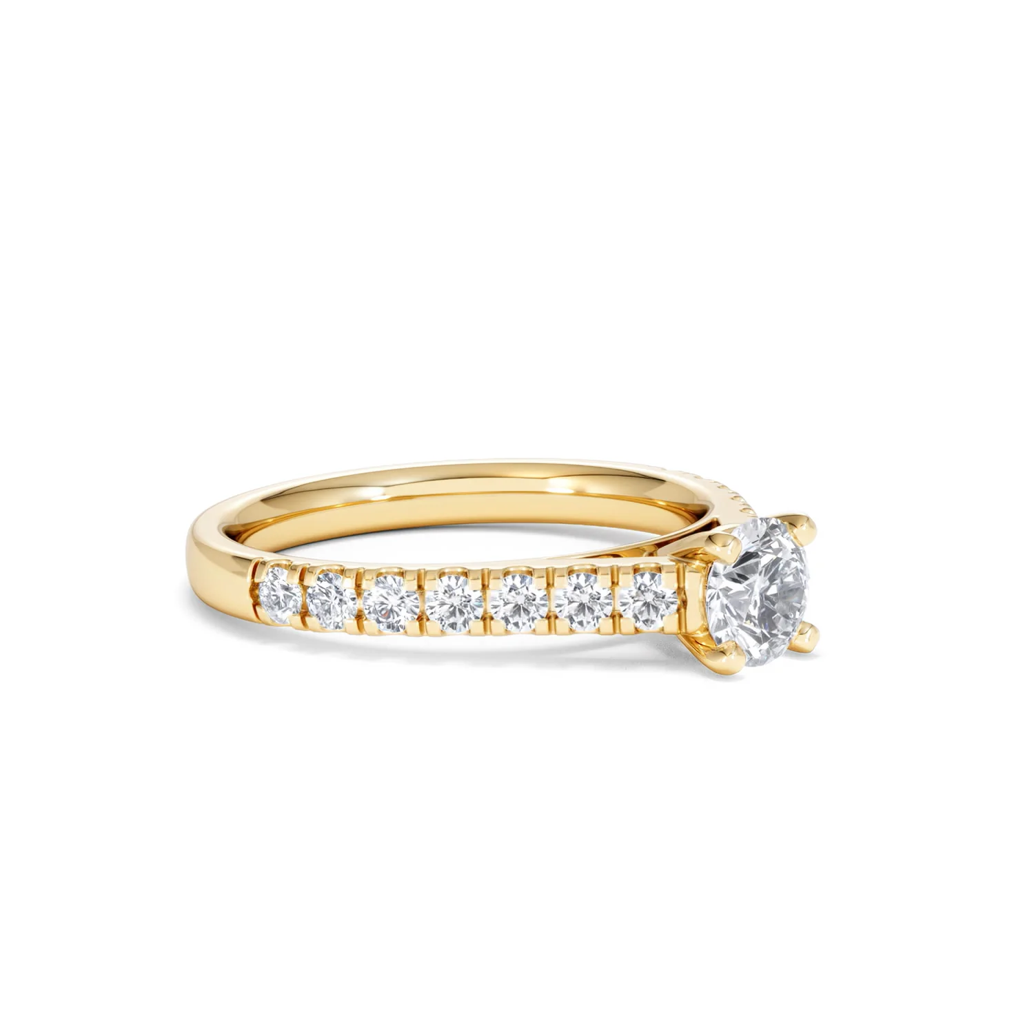Natalia Diamond Engagement Side Stone Ring 18K Gold 0.91CT G/SI2 - Image 18