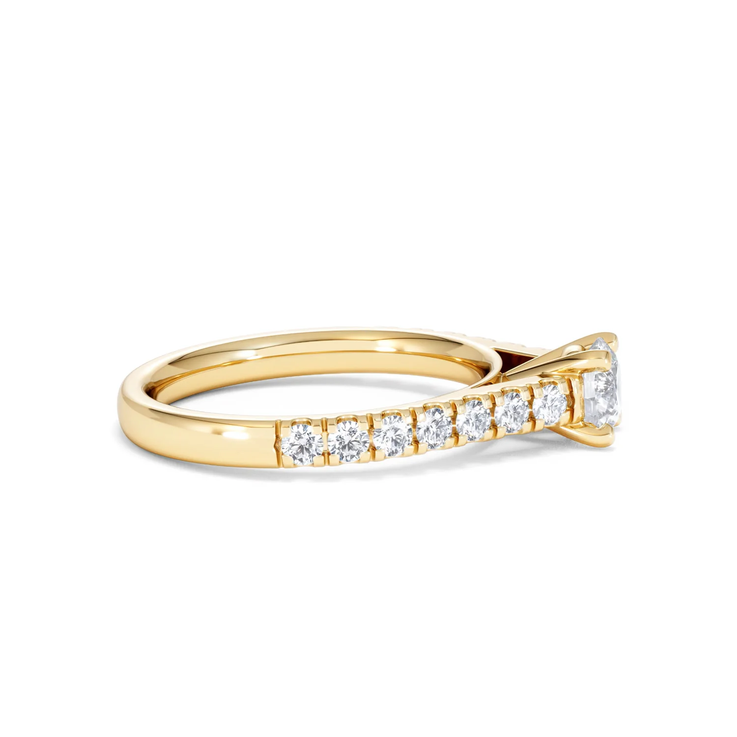 Natalia Diamond Engagement Side Stone Ring 18K Gold 0.91CT G/SI2 - Image 26