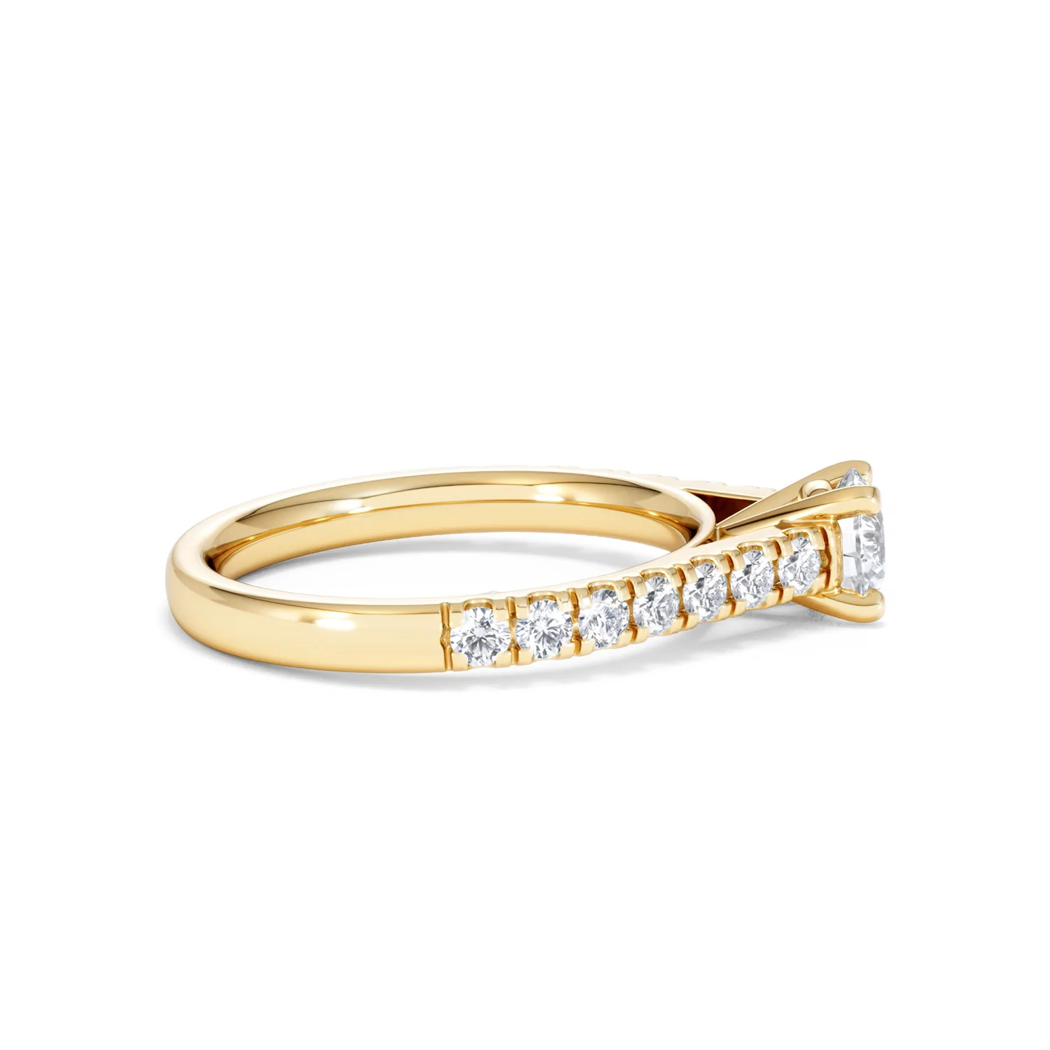 Natalia Diamond Engagement Side Stone Ring 18K Gold 0.91CT G/SI2 - Image 28