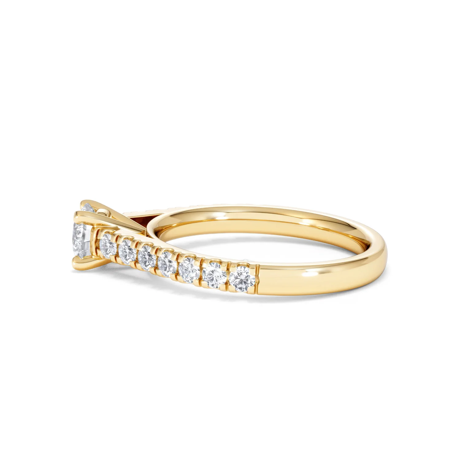 Natalia Diamond Engagement Side Stone Ring 18K Gold 0.91CT G/SI2 - Image 67