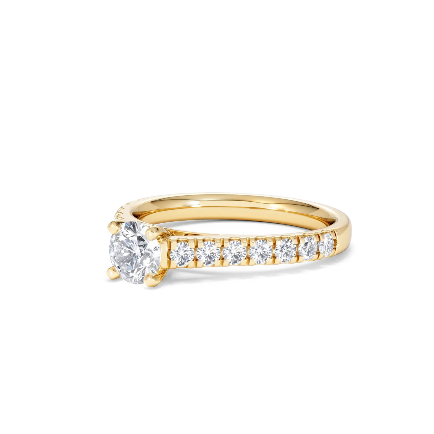 Natalia Diamond Engagement Side Stone Ring 18K Gold 0.91CT G/SI2 - Image 80