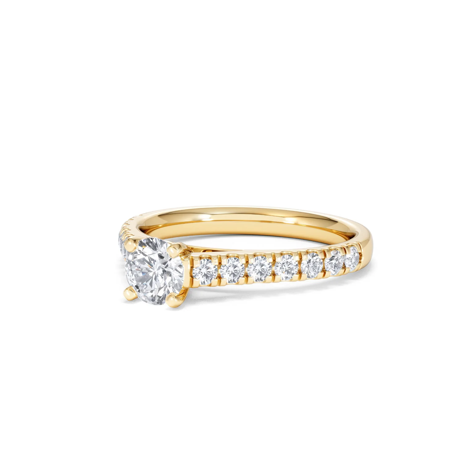 Natalia Diamond Engagement Side Stone Ring 18K Gold 0.91CT G/SI2 - Image 81