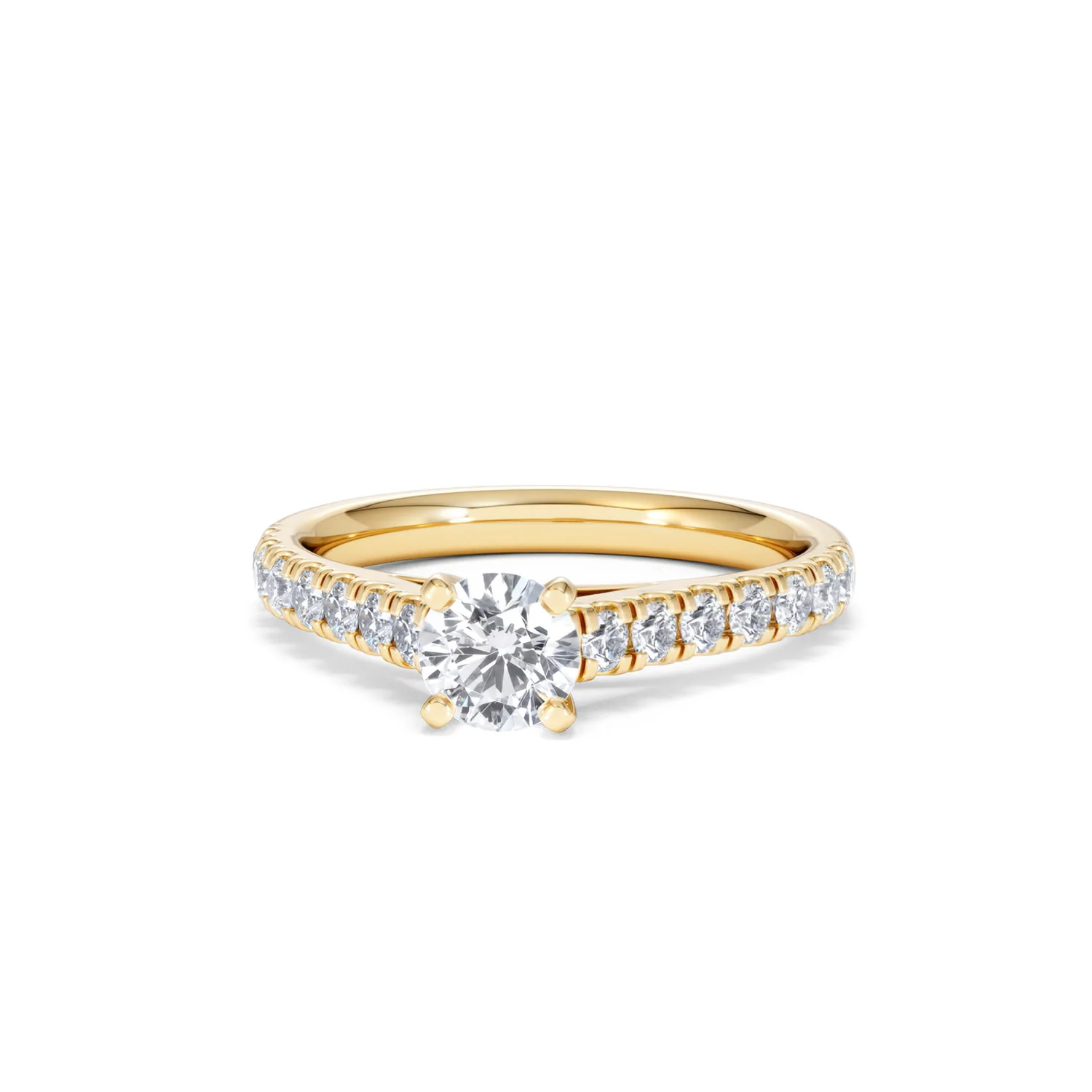 Natalia Diamond Engagement Side Stone Ring 18K Gold 0.91CT G/SI2 - Image 86