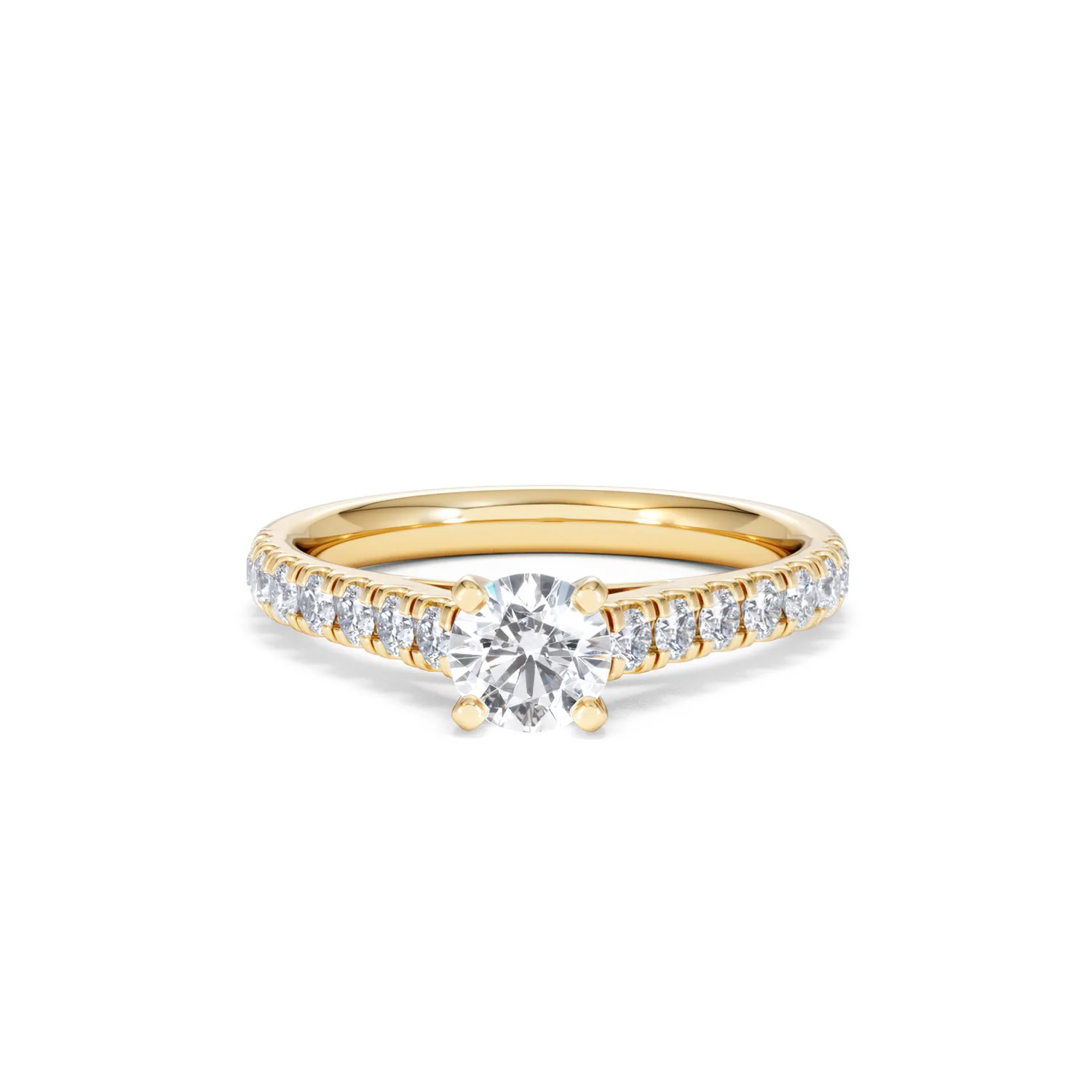 Natalia Diamond Engagement Side Stone Ring 18K Gold 0.91CT G/SI2 - Image 87