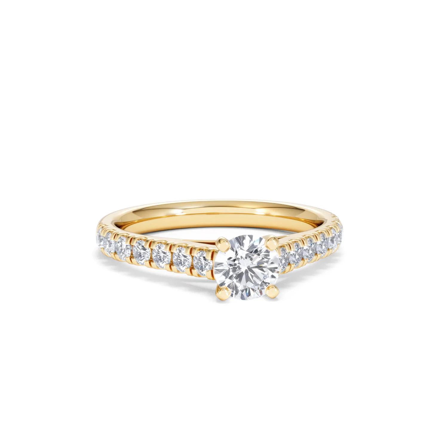 Natalia Diamond Engagement Side Stone Ring 18K Gold 0.91CT G/VS2 - Image 10
