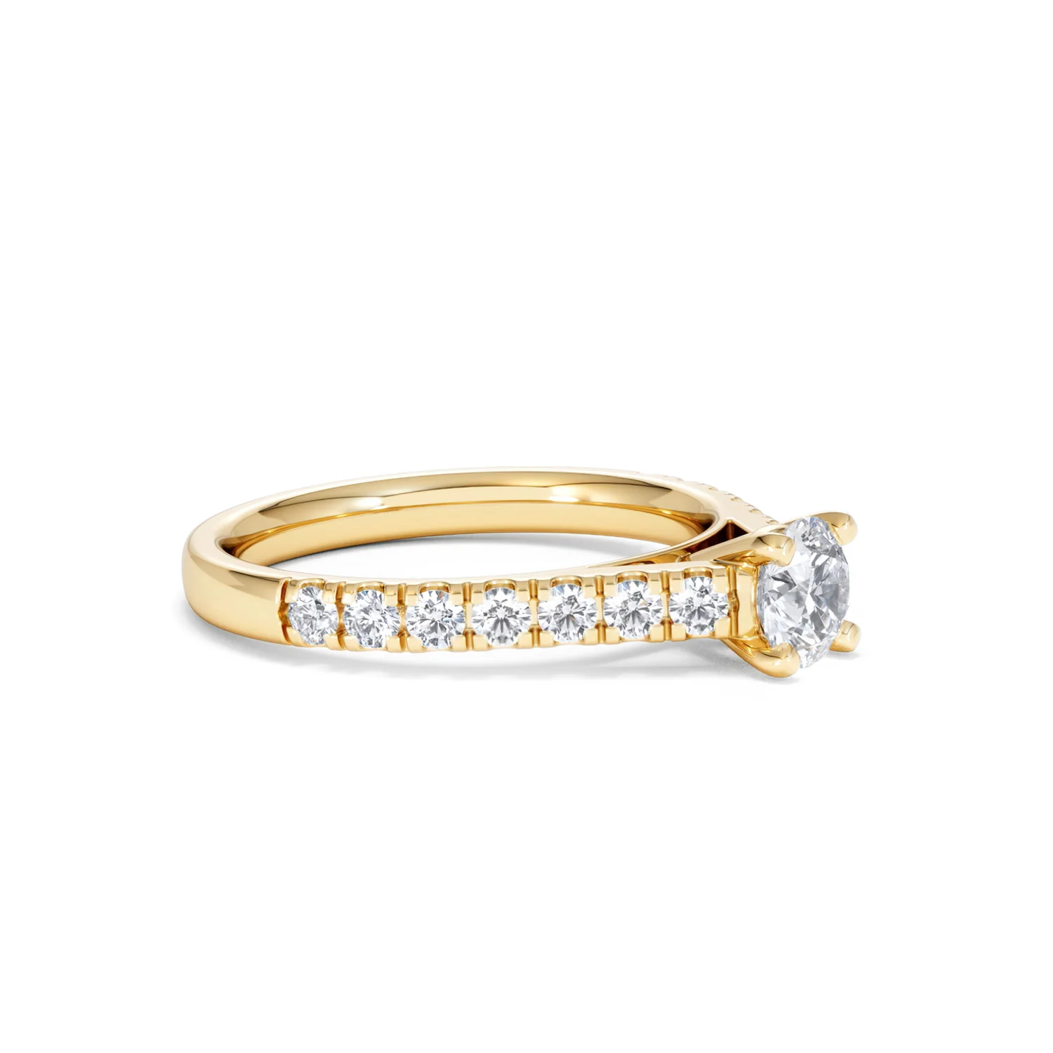 Natalia Diamond Engagement Side Stone Ring 18K Gold 0.91CT G/VS2 - Image 20
