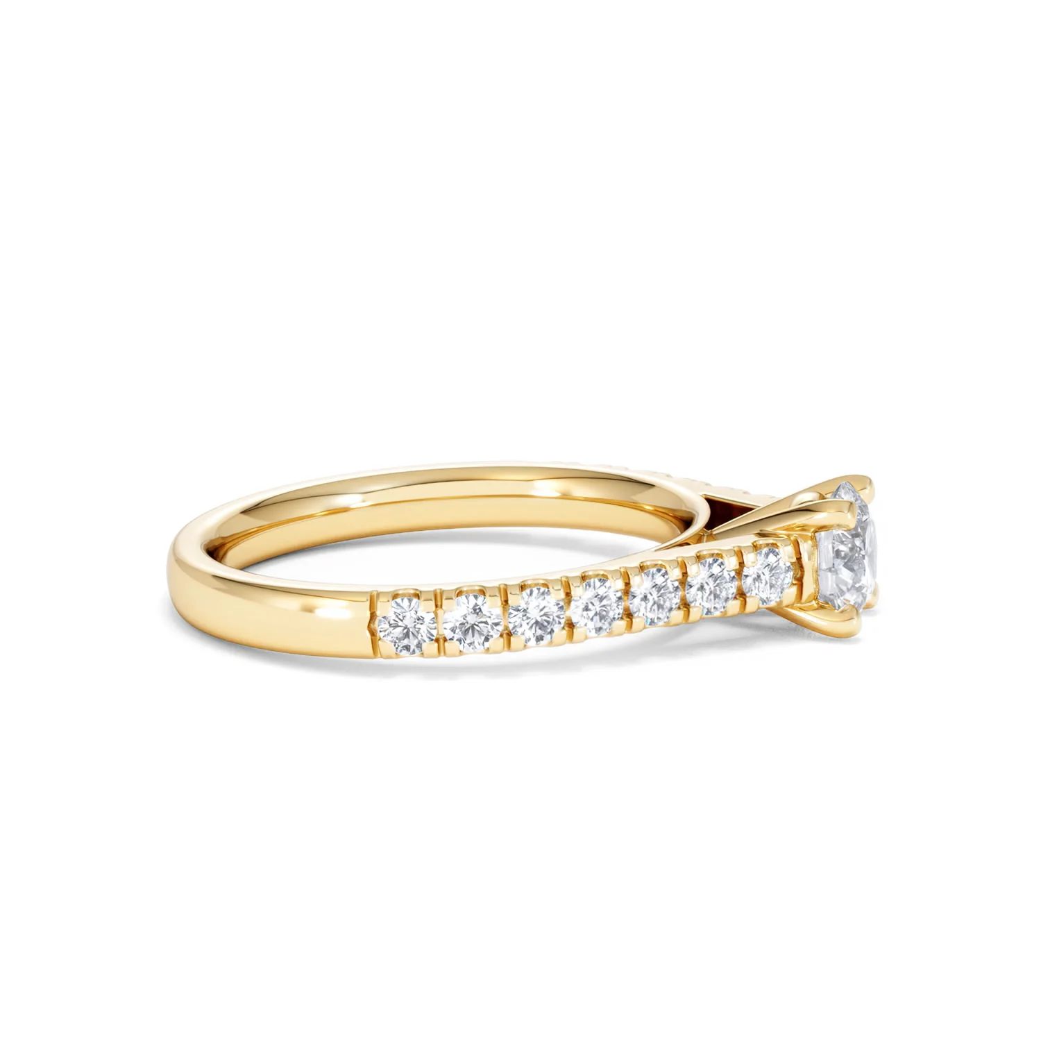 Natalia Diamond Engagement Side Stone Ring 18K Gold 0.91CT G/VS2 - Image 25