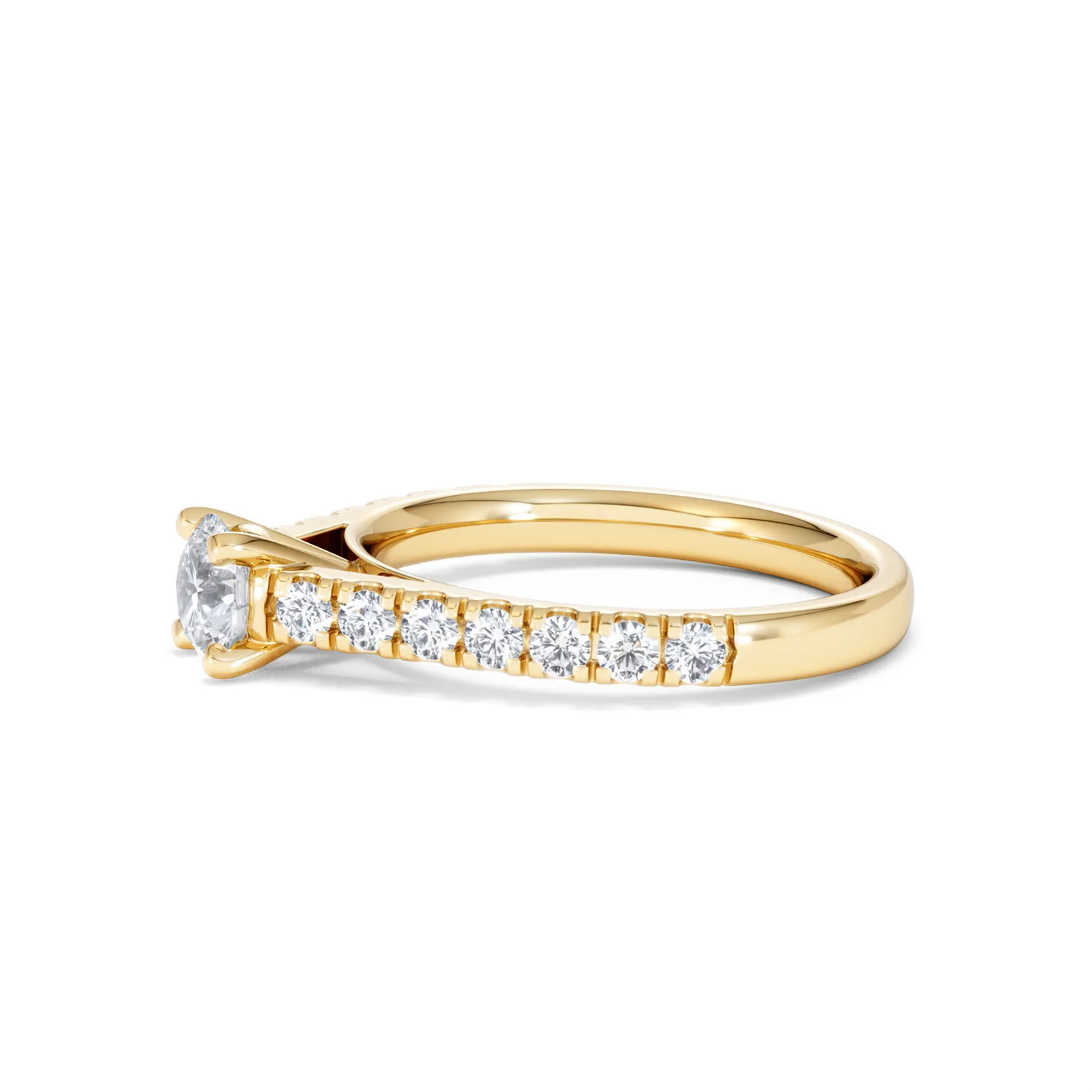 Natalia Diamond Engagement Side Stone Ring 18K Gold 0.91CT G/VS2 - Image 72