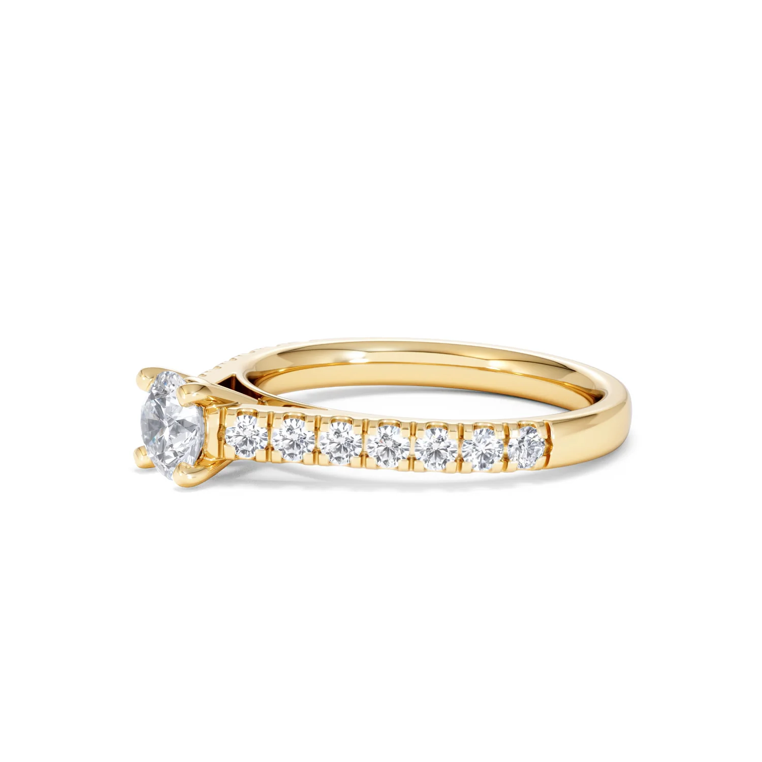 Natalia Diamond Engagement Side Stone Ring 18K Gold 0.91CT G/VS2 - Image 75