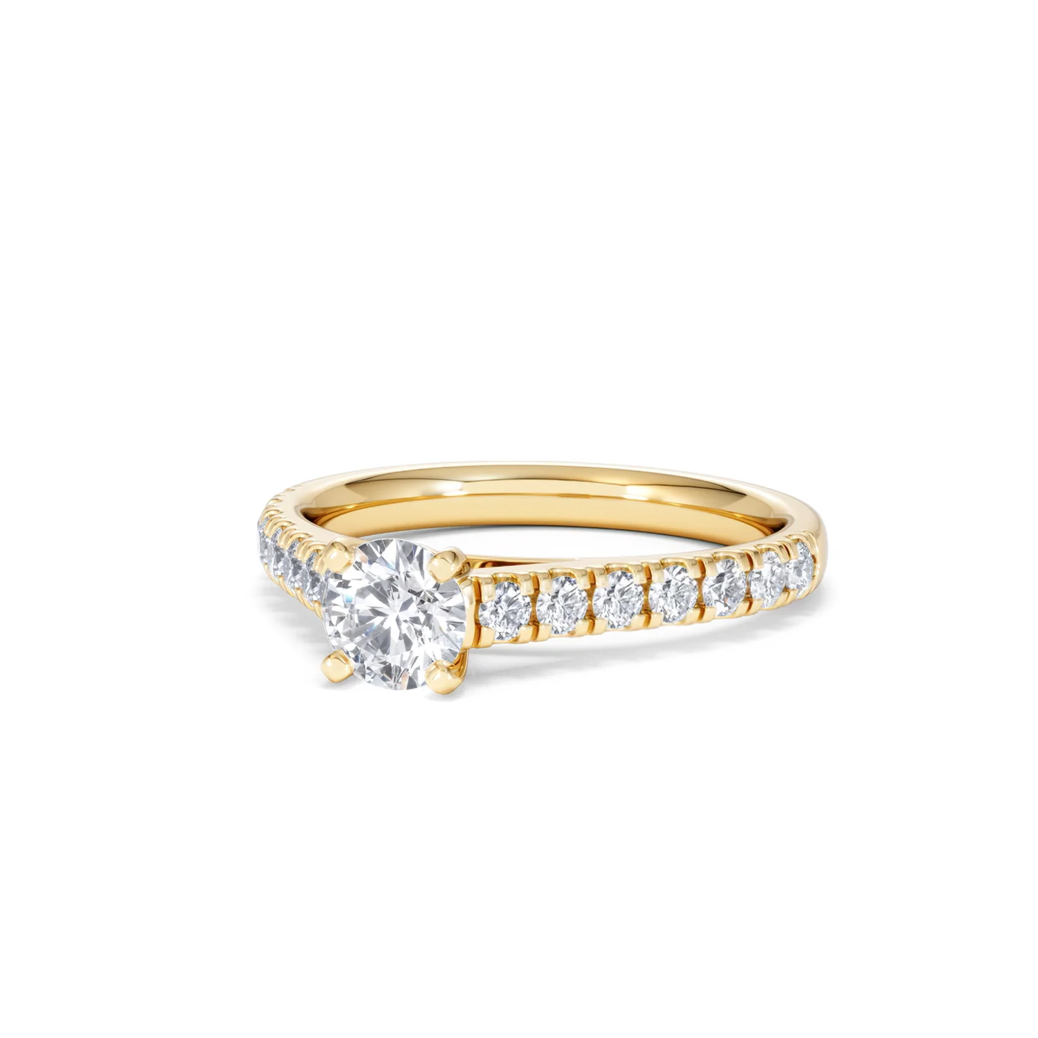 Natalia Diamond Engagement Side Stone Ring 18K Gold 0.91CT G/VS2 - Image 83