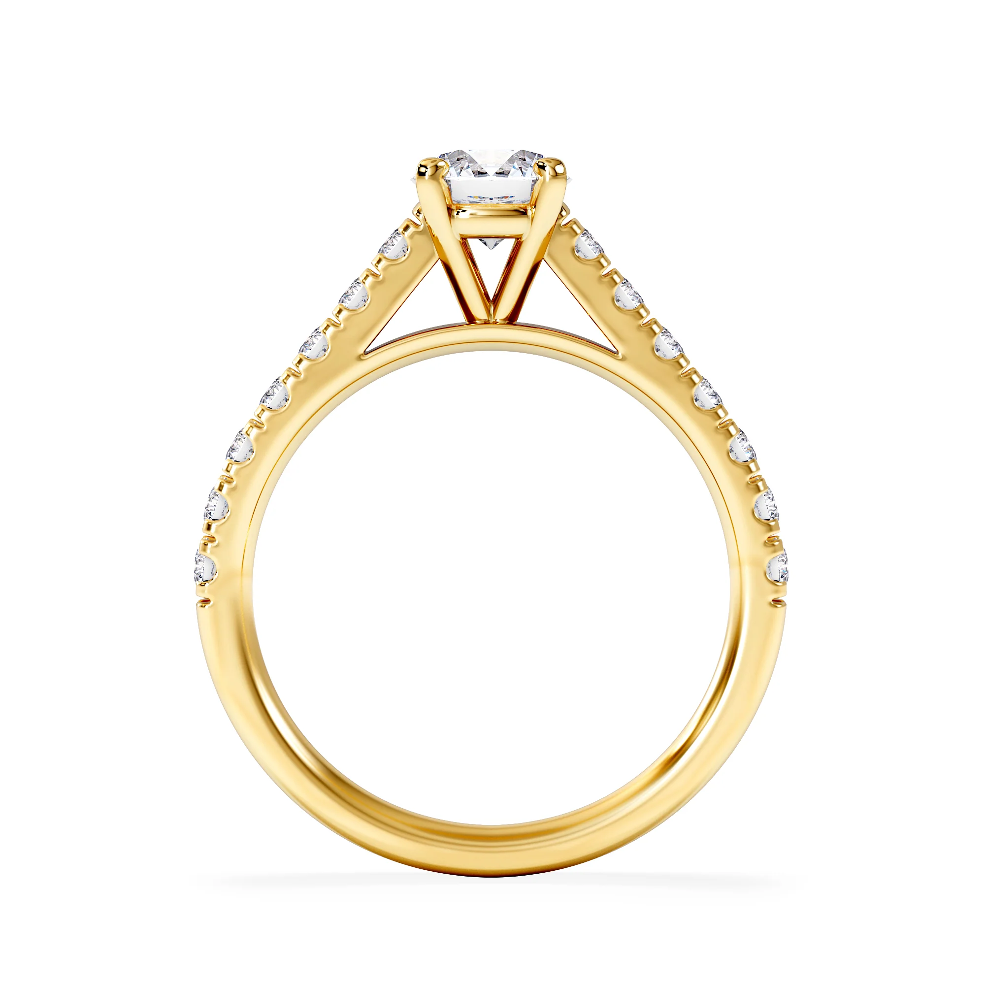 Natalia GIA Diamond Engagement Side Stone Ring 18K Gold 1.15CT G/VS2 - Image 3