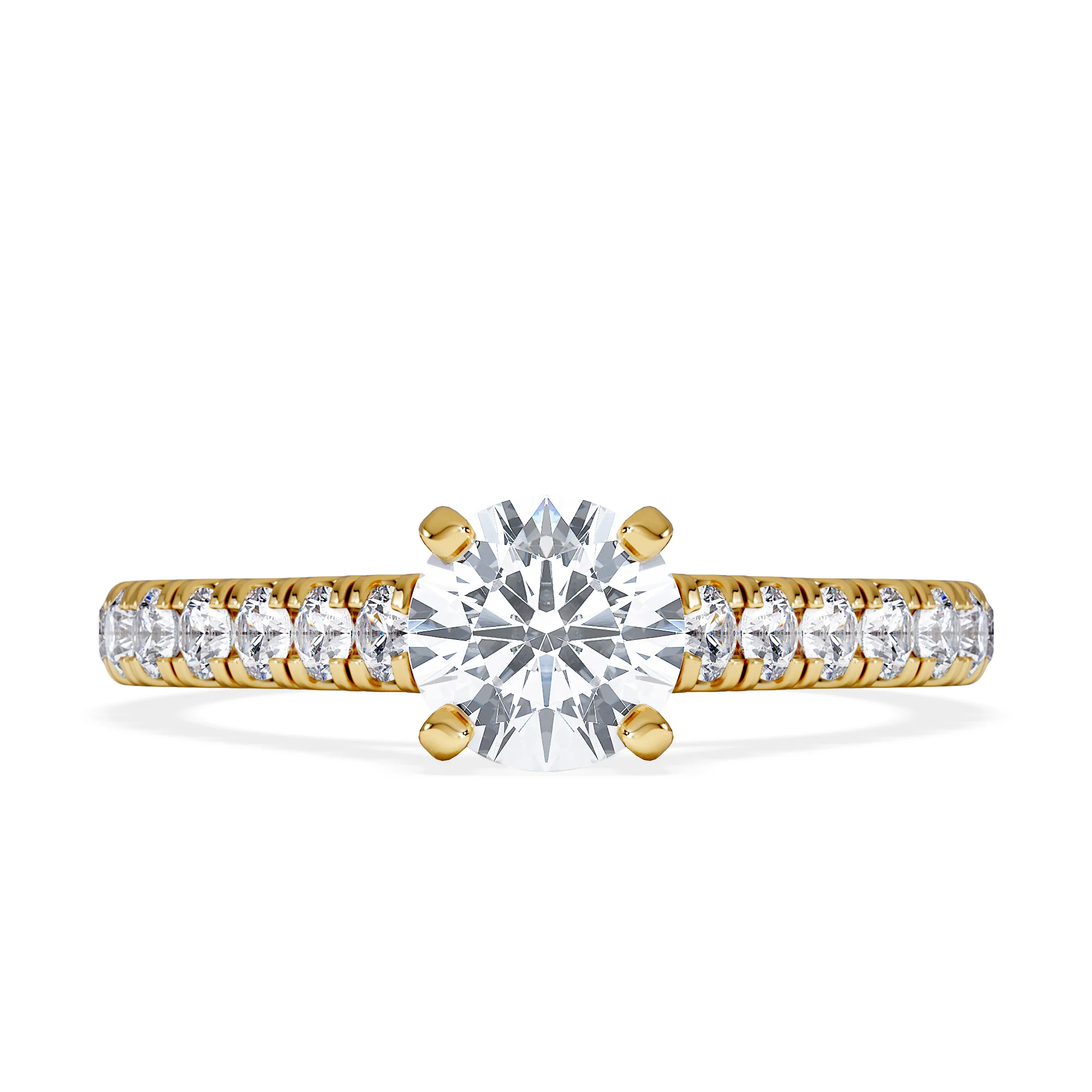 Natalia GIA Diamond Engagement Side Stone Ring 18K Gold 1.15CT G/SI2 - Image 6
