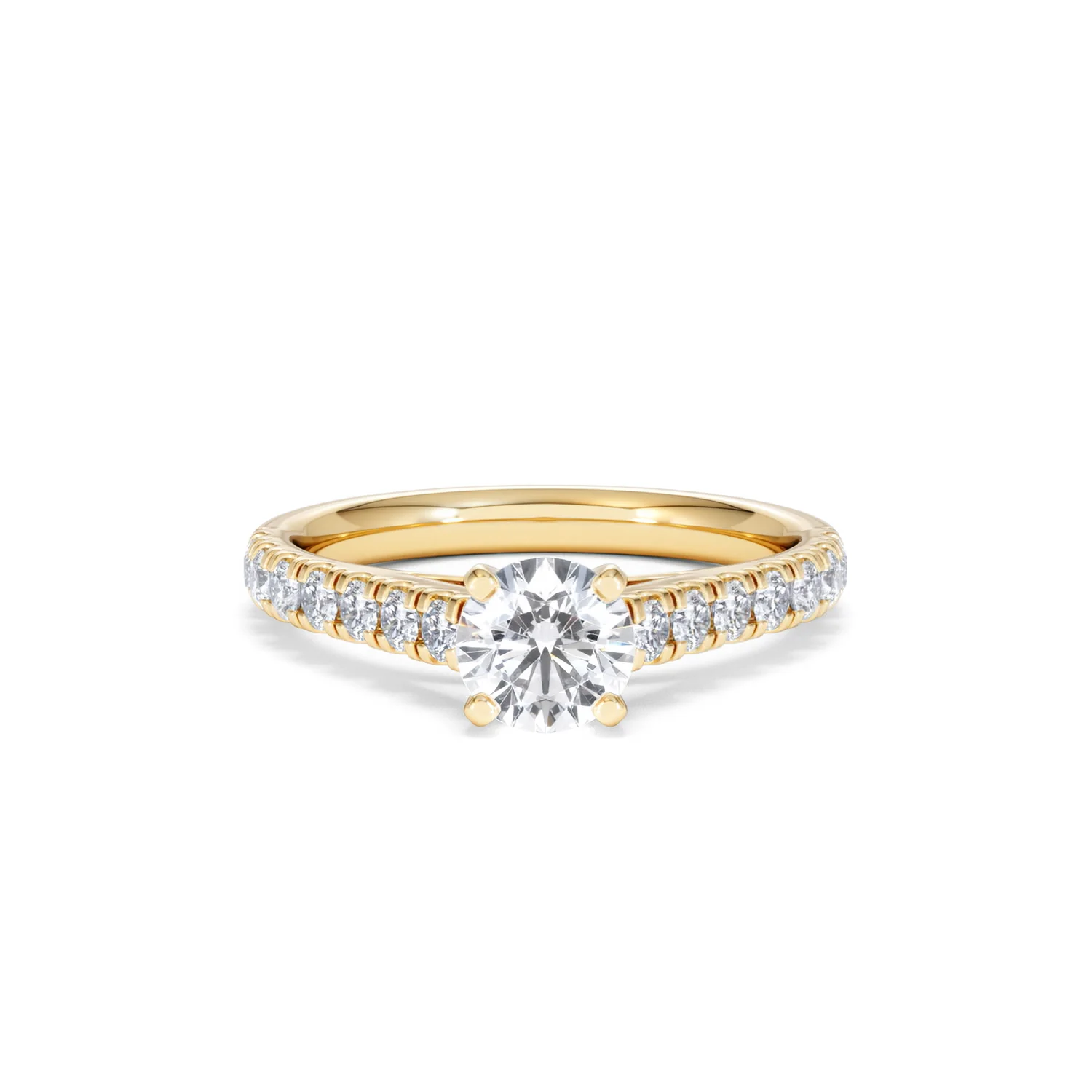 Natalia GIA Diamond Engagement Side Stone Ring 18K Gold 1.15CT G/SI2 - Image 8