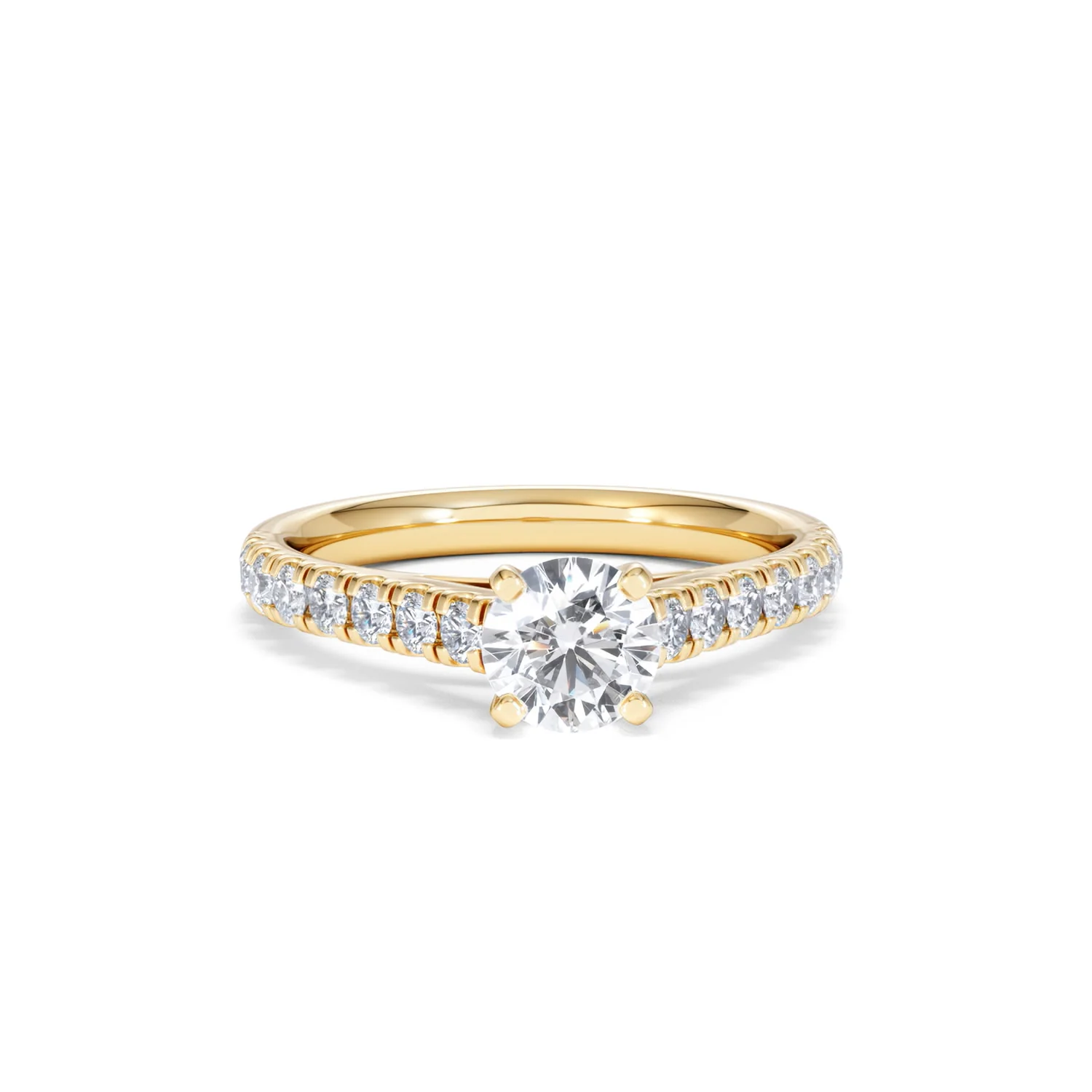 Natalia GIA Diamond Engagement Side Stone Ring 18K Gold 1.15CT G/SI2 - Image 9