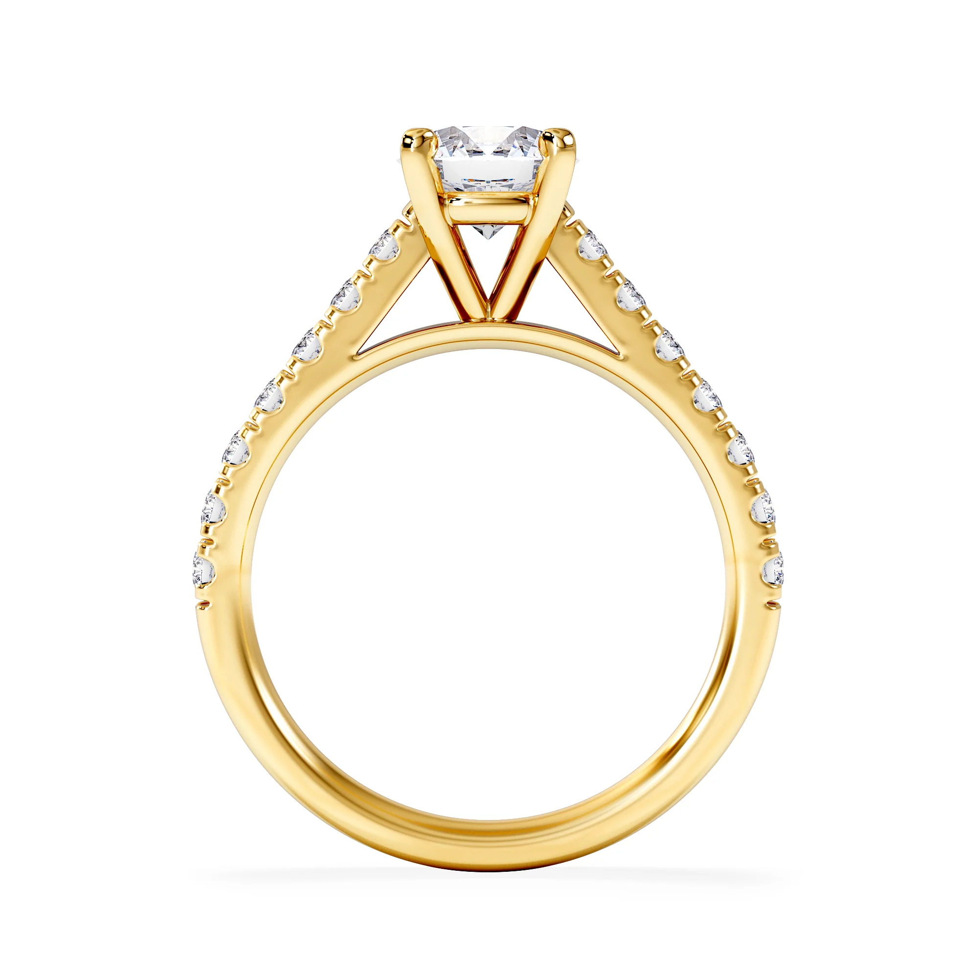 Natalia GIA Diamond Engagement Side Stone Ring 18K Gold 1.40CT G/SI2 - Image 3