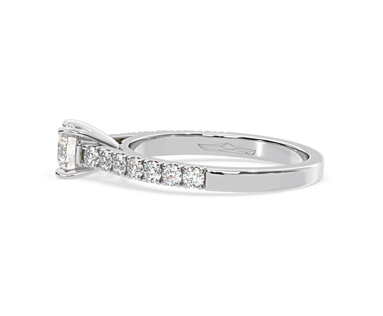 Natalia Diamond Engagement Side Stone Ring 18KW Gold 0.91CT G/SI2 - Image 109