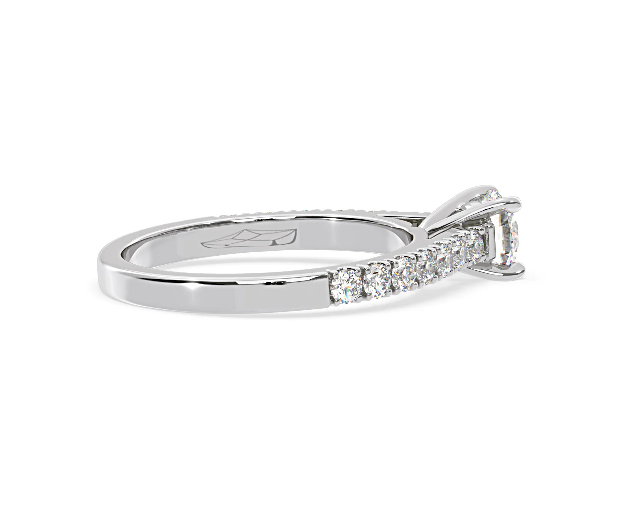 Natalia Diamond Engagement Side Stone Ring 18KW Gold 0.91CT G/SI2 - Image 143