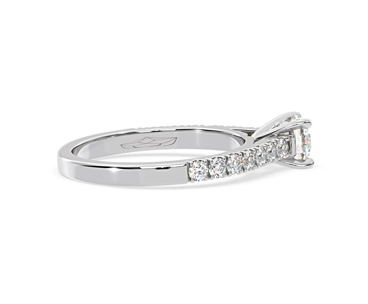 Natalia Diamond Engagement Side Stone Ring 18KW Gold 0.91CT G/SI2 - Image 144