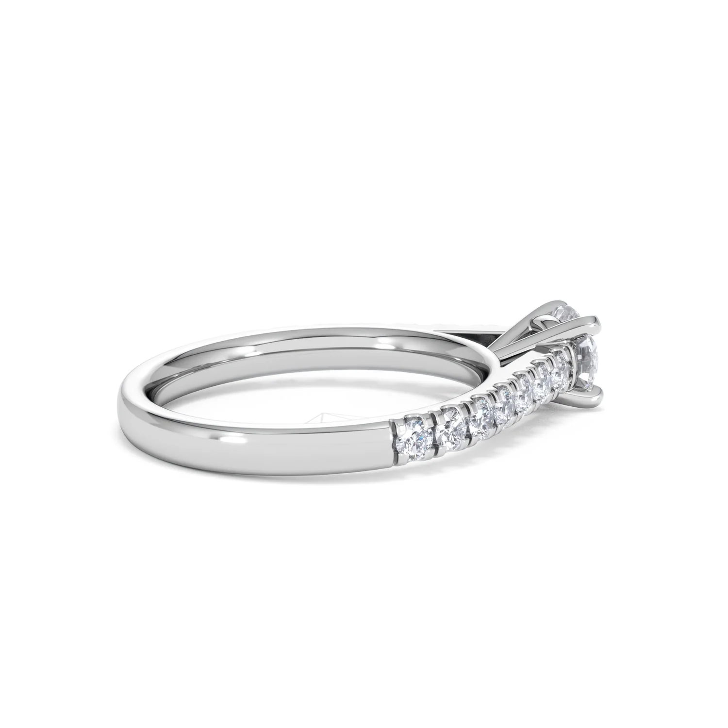 Natalia Diamond Engagement Side Stone Ring 18KW Gold 0.91CT G/SI2 - Image 33