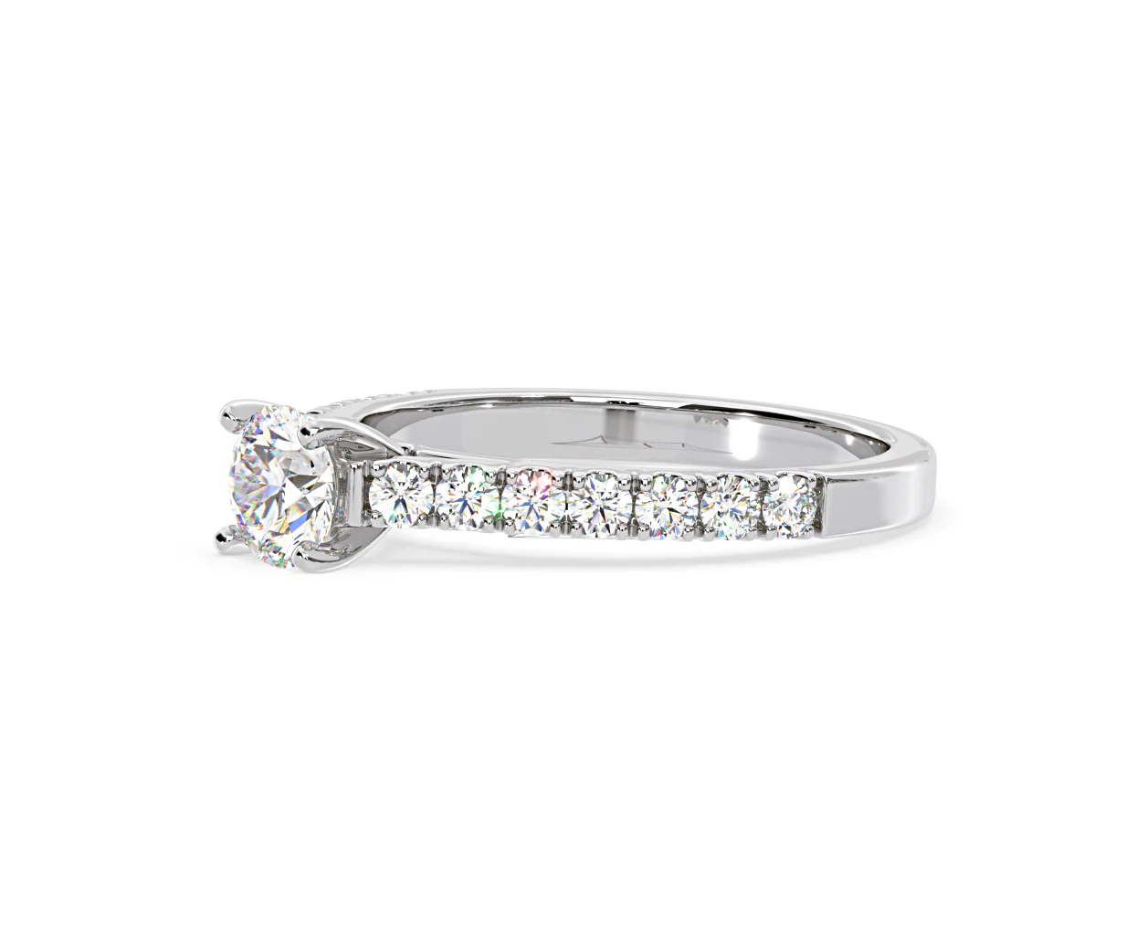 Natalia Diamond Engagement Side Stone Ring 18KW Gold 0.91CT G/SI2 - Image 99