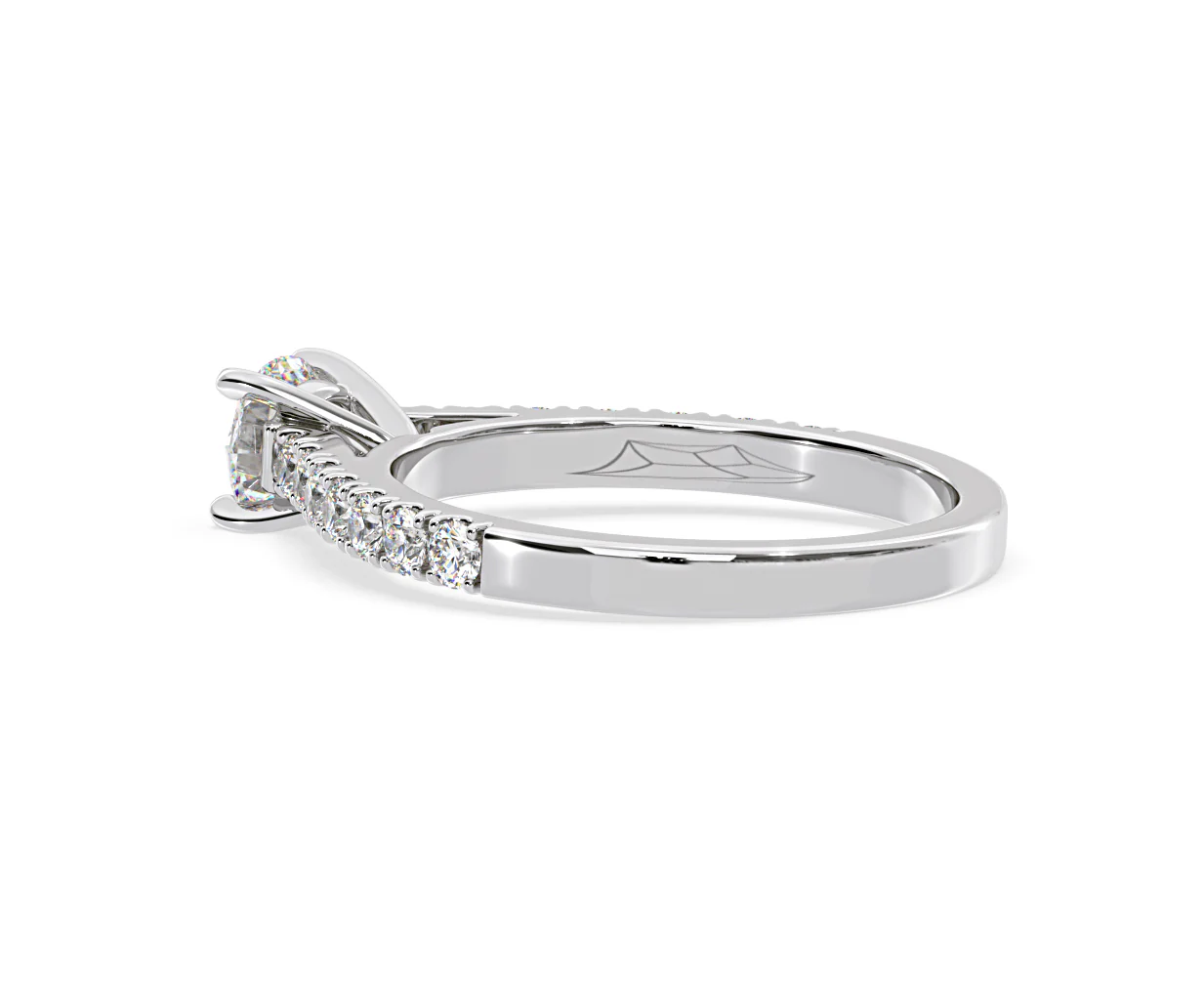 Natalia Diamond Engagement Side Stone Ring 18KW Gold 0.91CT G/VS2 - Image 115