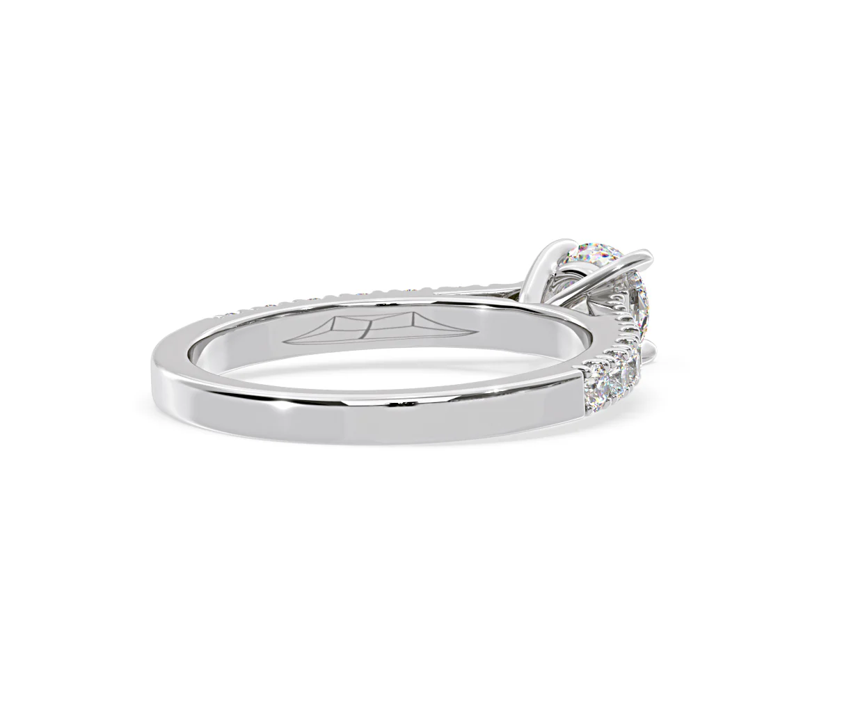 Natalia Diamond Engagement Side Stone Ring 18KW Gold 0.91CT G/VS2 - Image 136