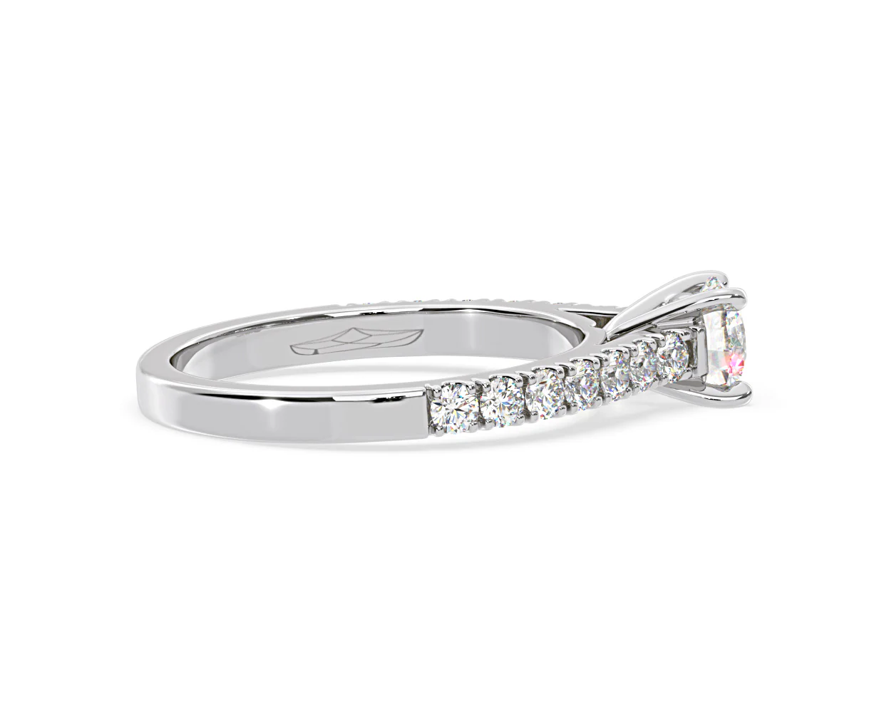 Natalia Diamond Engagement Side Stone Ring 18KW Gold 0.91CT G/VS2 - Image 145