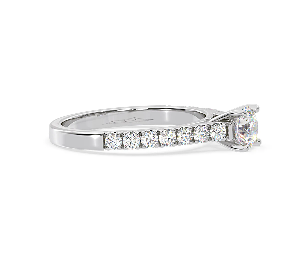 Natalia Diamond Engagement Side Stone Ring 18KW Gold 0.91CT G/VS2 - Image 152