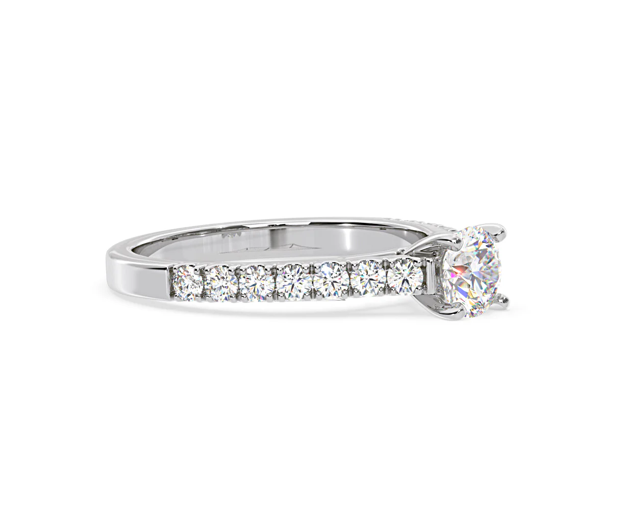 Natalia Diamond Engagement Side Stone Ring 18KW Gold 0.91CT G/VS2 - Image 156