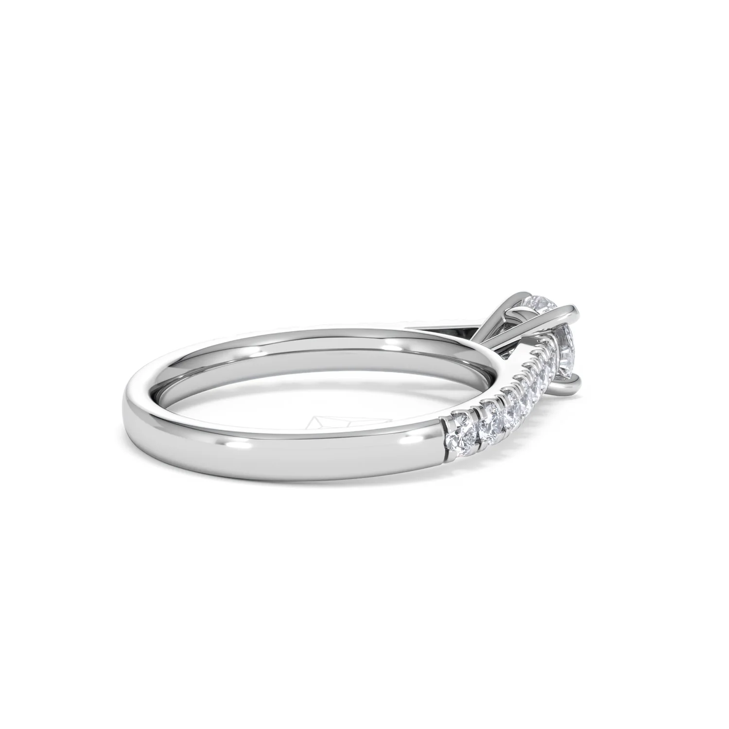 Natalia Diamond Engagement Side Stone Ring 18KW Gold 0.91CT G/VS2 - Image 36