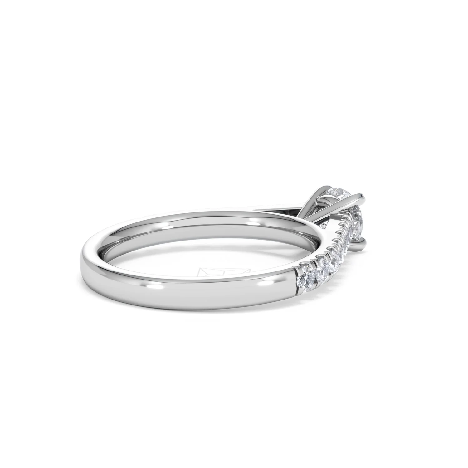 Natalia Diamond Engagement Side Stone Ring 18KW Gold 0.91CT G/VS2 - Image 37