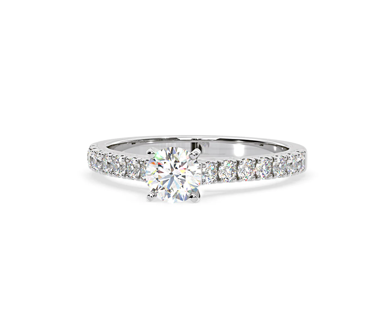 Natalia GIA Diamond Engagement Side Stone Ring 18KW Gold 1.15CT G/SI2 - Image 90