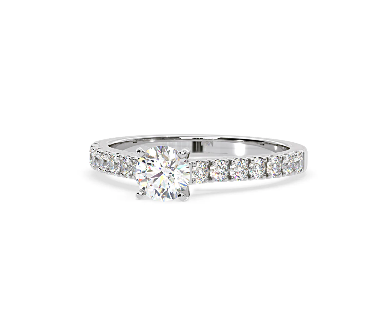 Natalia GIA Diamond Engagement Side Stone Ring 18KW Gold 1.15CT G/SI2 - Image 91