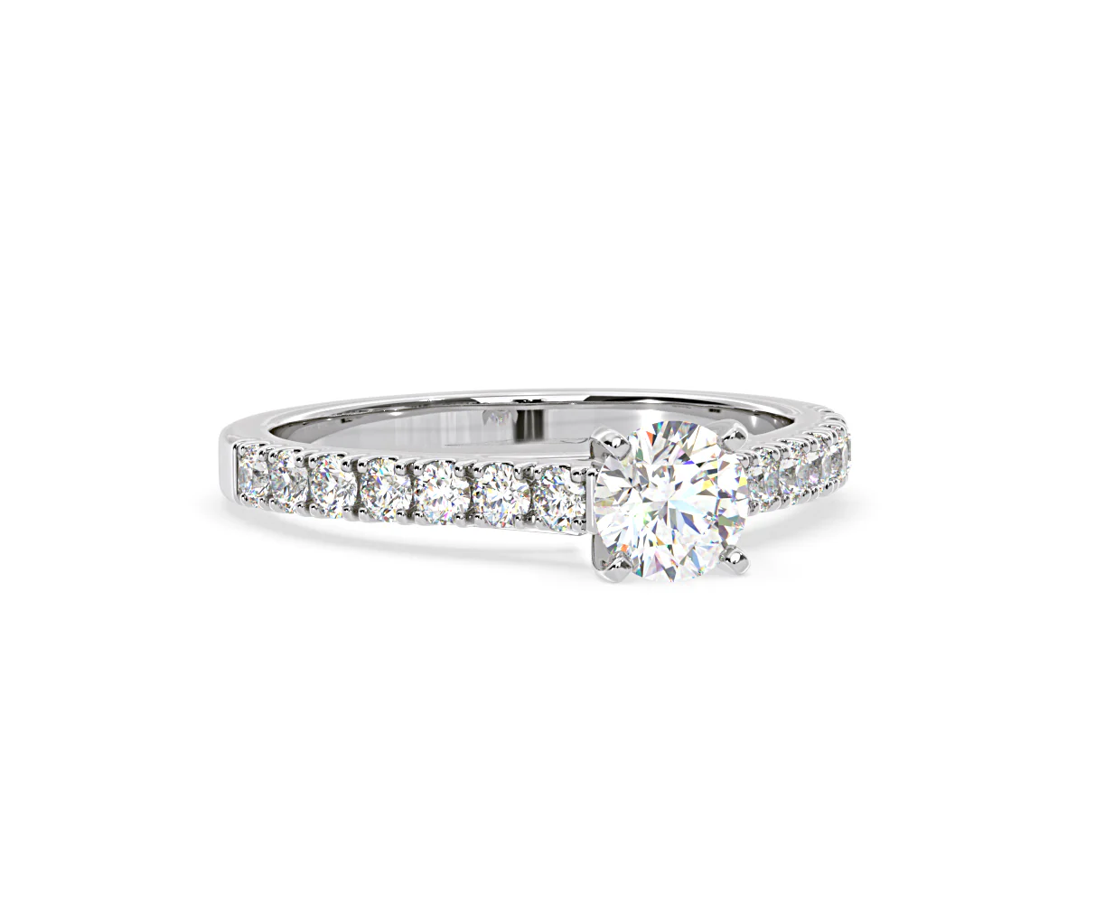 Natalia GIA Diamond Engagement Side Stone Ring Platinum 1.15CT G/SI2 - Image 163