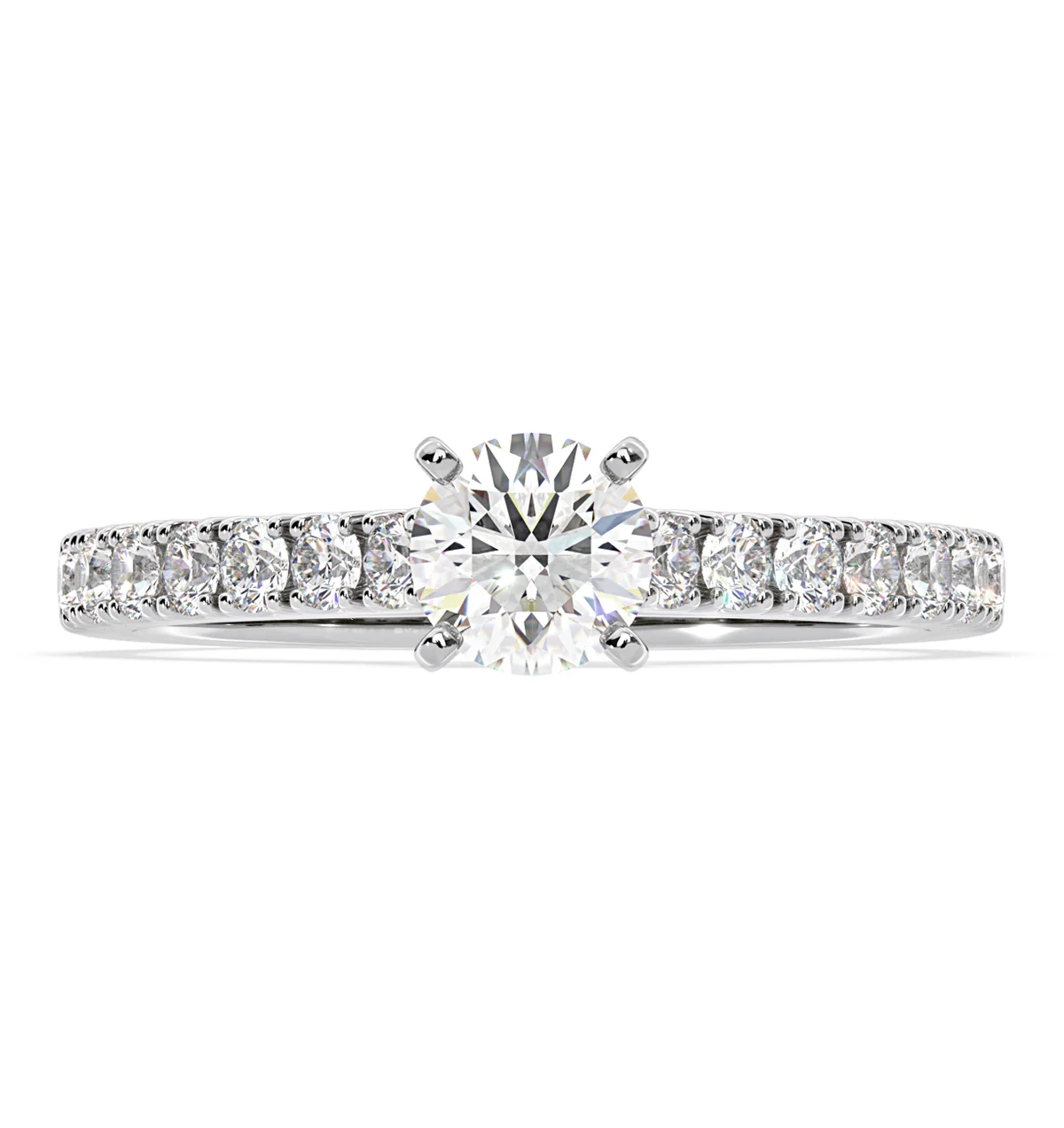 Natalia GIA Diamond Engagement Side Stone Ring Platinum 1.15CT G/VS1 - Image 3