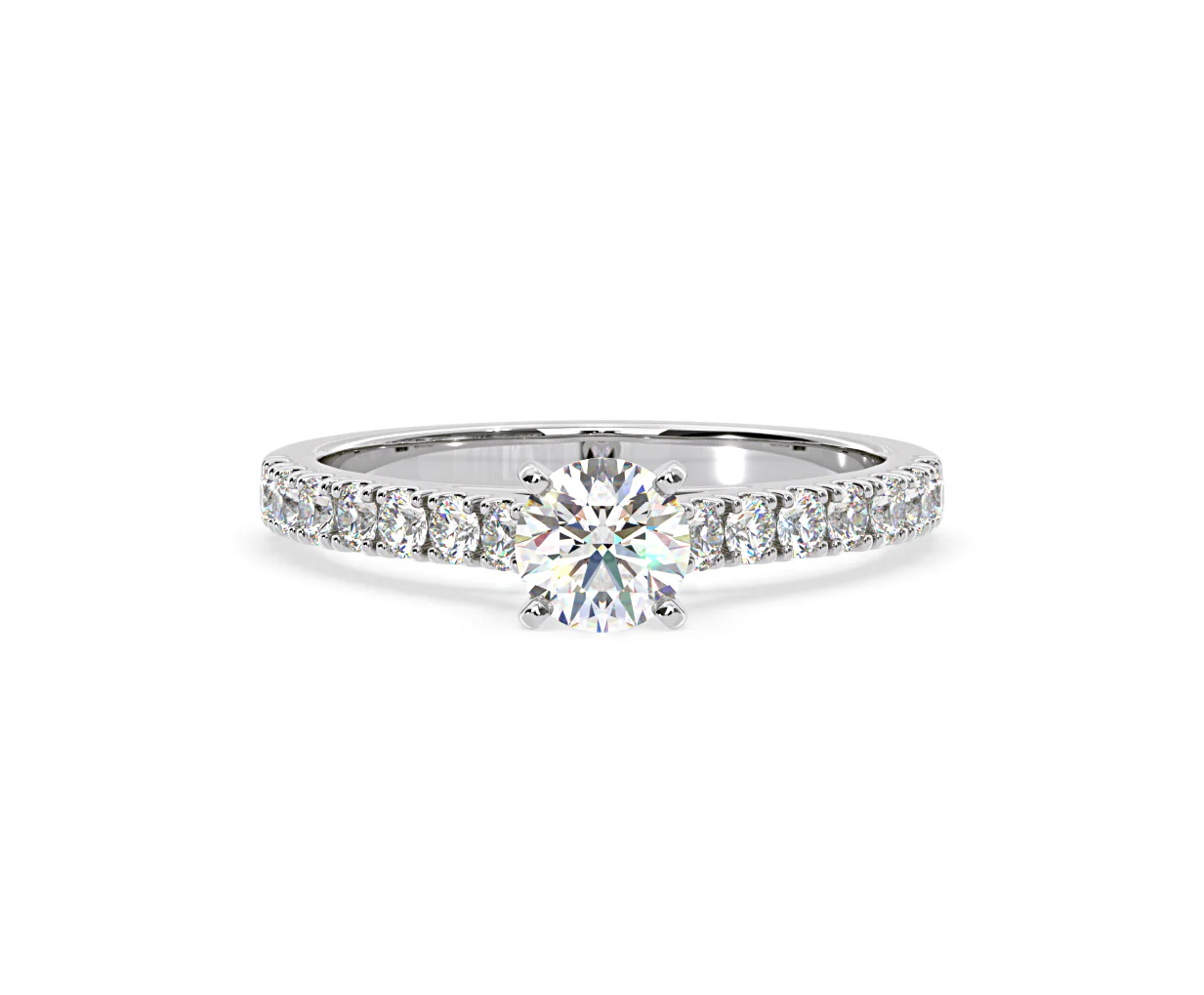 Natalia GIA Diamond Engagement Side Stone Ring Platinum 1.15CT G/VS1 - Image 86