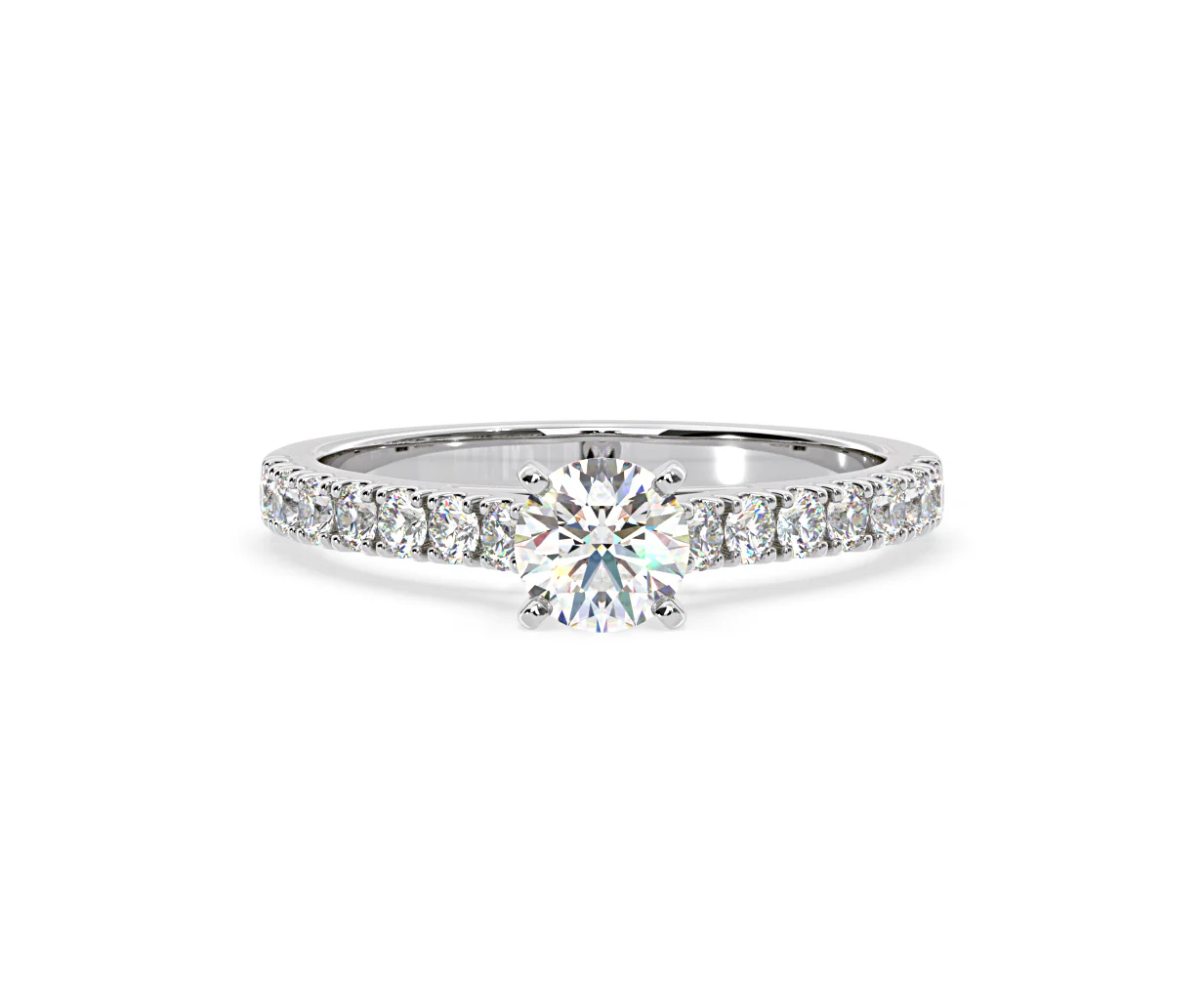 Natalia GIA Diamond Engagement Side Stone Ring Platinum 1.15CT G/VS2 - Image 88