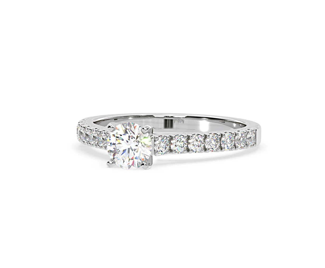 Natalia GIA Diamond Engagement Side Stone Ring Platinum 1.15CT G/VS2 - Image 92