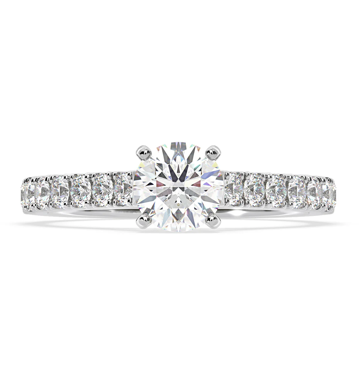 Natalia GIA Diamond Engagement Side Stone Ring Platinum 1.50CT G/SI1 - Image 3