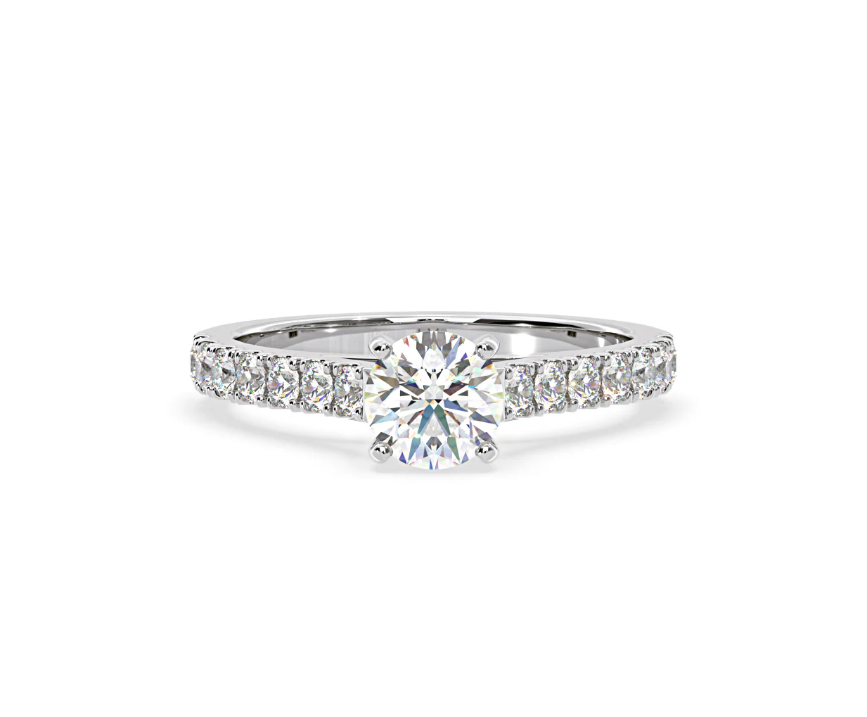 Natalia GIA Diamond Engagement Side Stone Ring Platinum 1.50CT G/SI1 - Image 86
