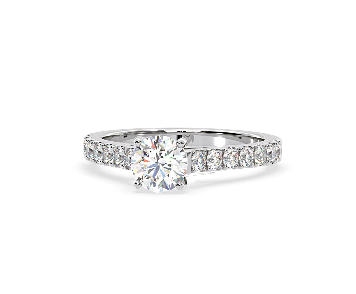 Natalia GIA Diamond Engagement Side Stone Ring Platinum 1.50CT G/SI1 - Image 9