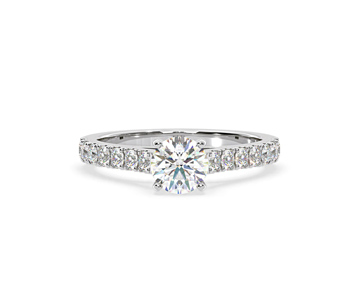 Natalia GIA Diamond Engagement Side Stone Ring Platinum 1.50CT G/VS2 - Image 88