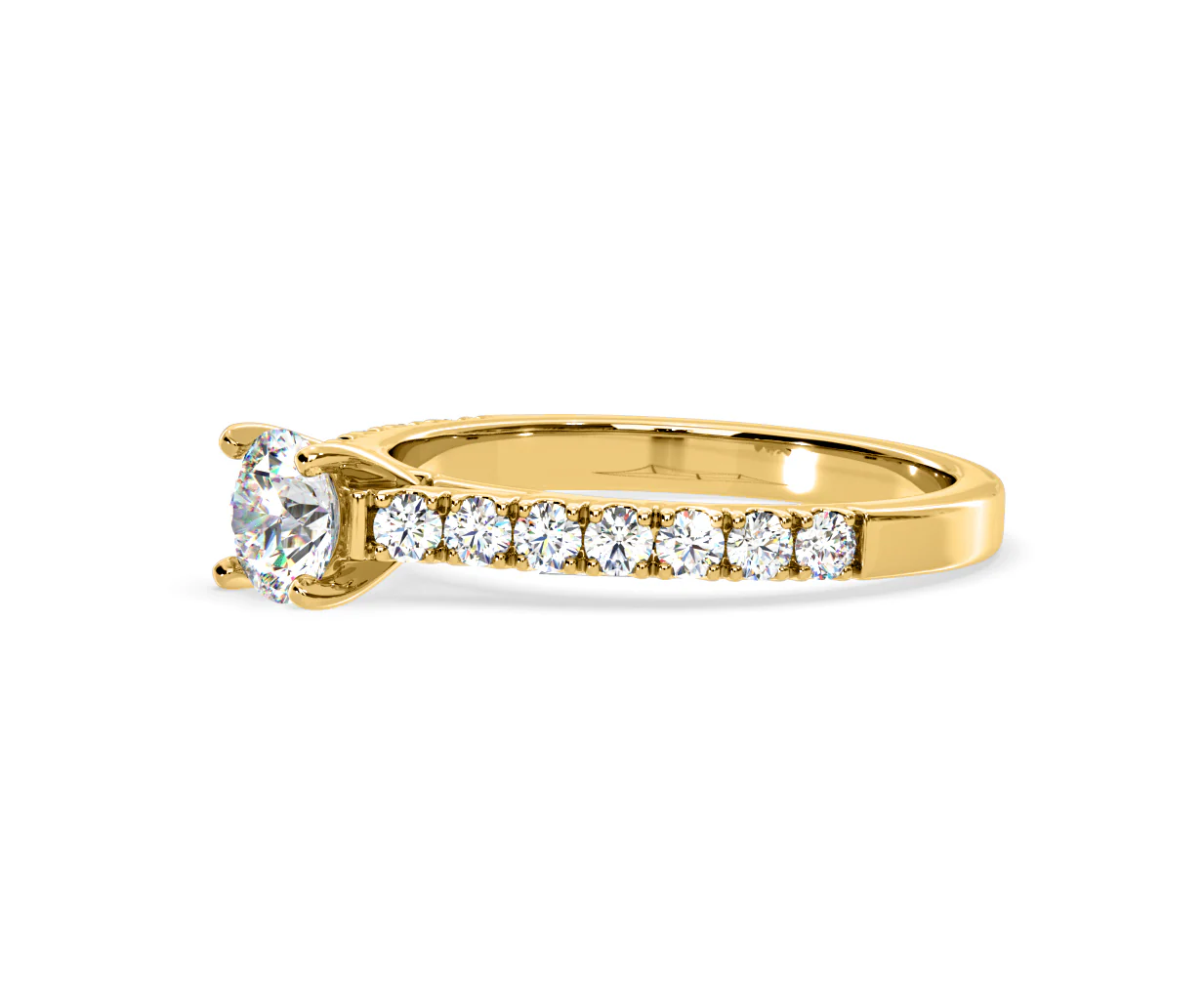 Natalia Lab Diamond Engagement Side Stone Ring 18K Gold 0.91CT F/VS1 - Image 100