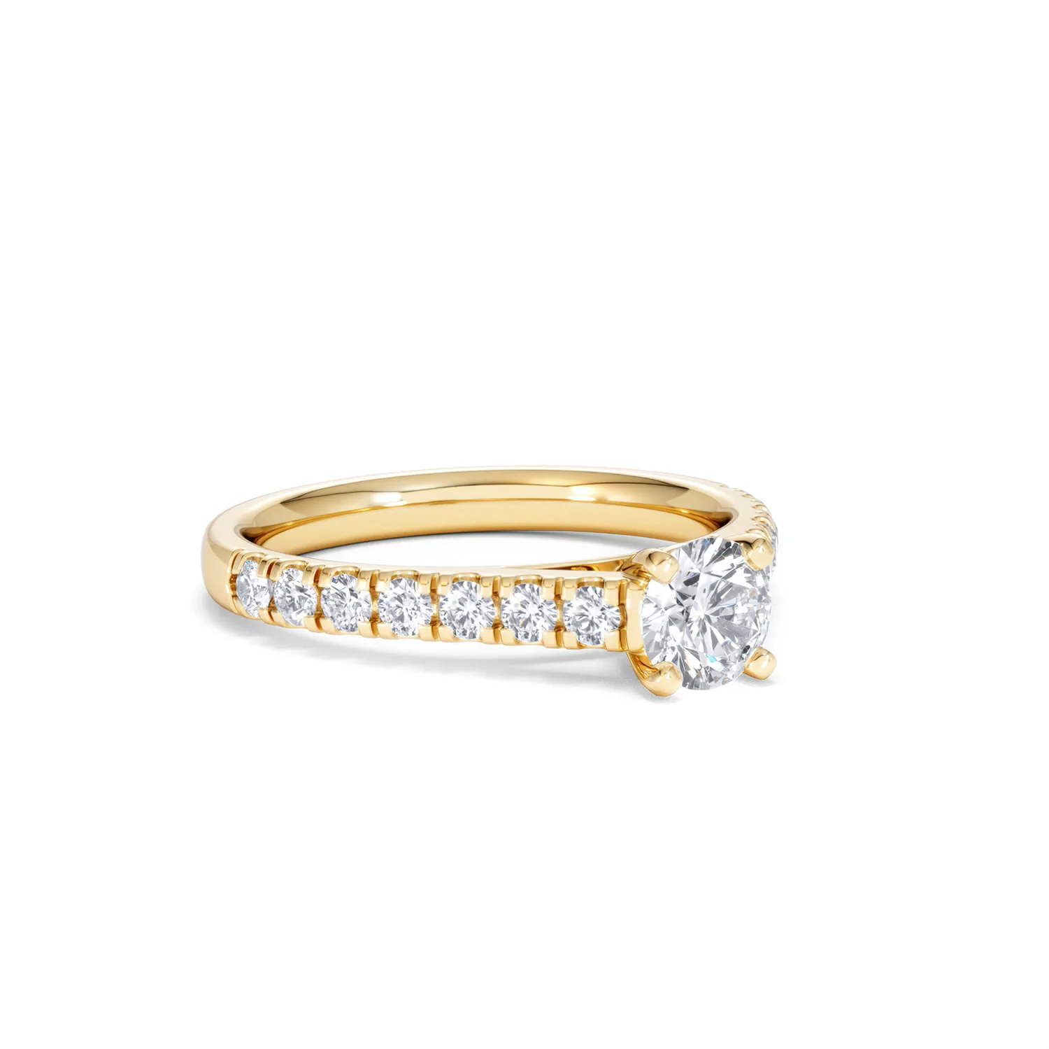 Natalia Lab Diamond Engagement Side Stone Ring 18K Gold 0.91CT F/VS1 - Image 15