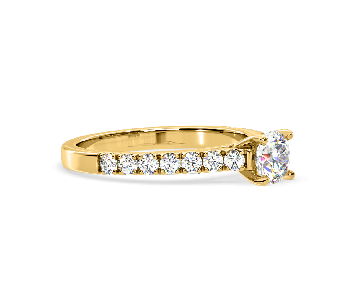Natalia Lab Diamond Engagement Side Stone Ring 18K Gold 0.91CT F/VS1 - Image 156
